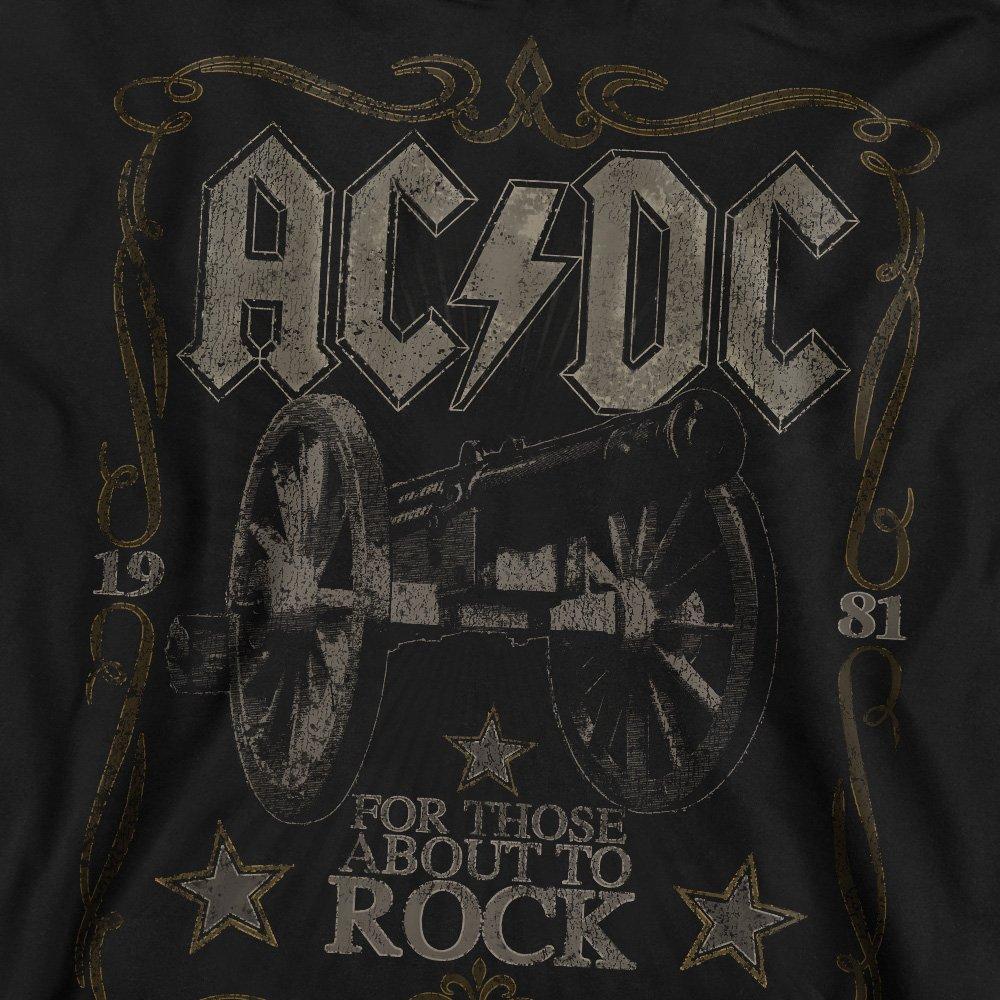 Black - ACDC - AC DC Rock Label Crew Sweatshirt Black - 2