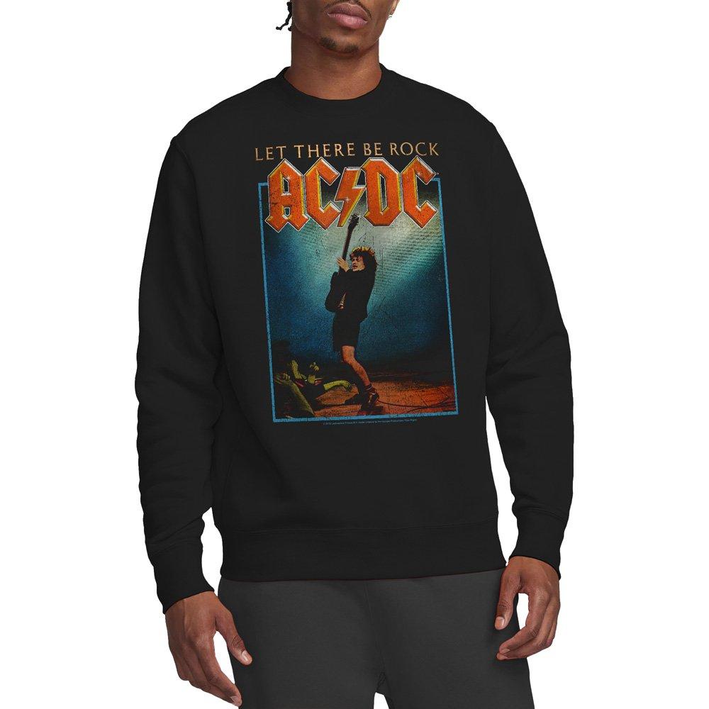 Black - ACDC - AC DC Let There Be Rock Crew Sweatshirt Black - 1