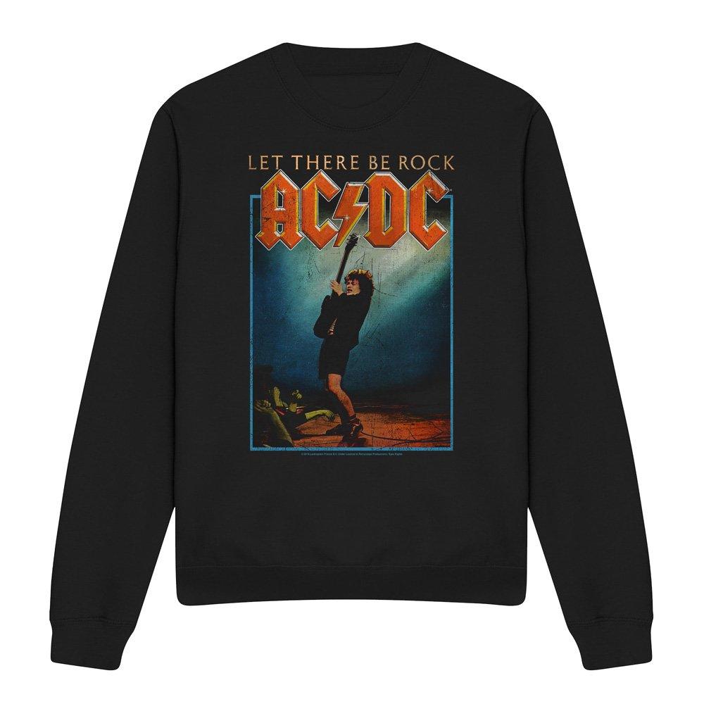 Black - ACDC - AC DC Let There Be Rock Crew Sweatshirt Black - 4