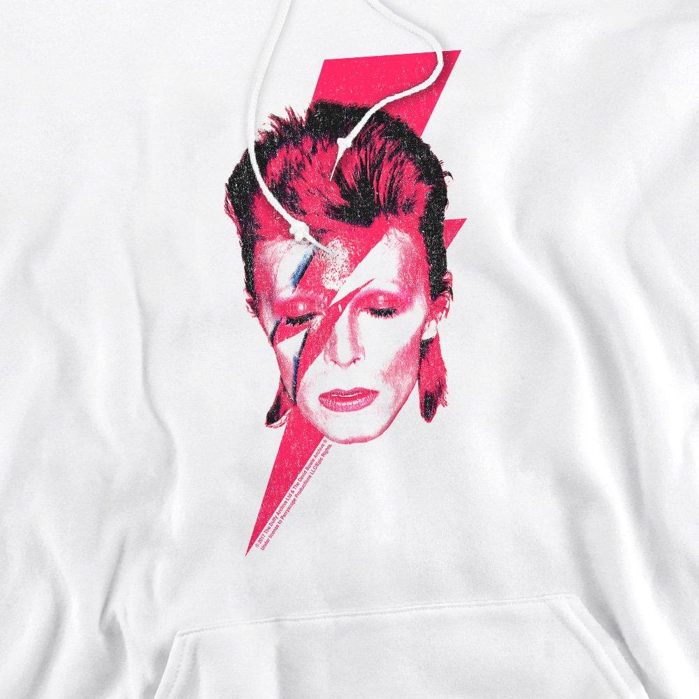 White - David Bowie - David Bowie Aladdin Sane Hoodie White - 2