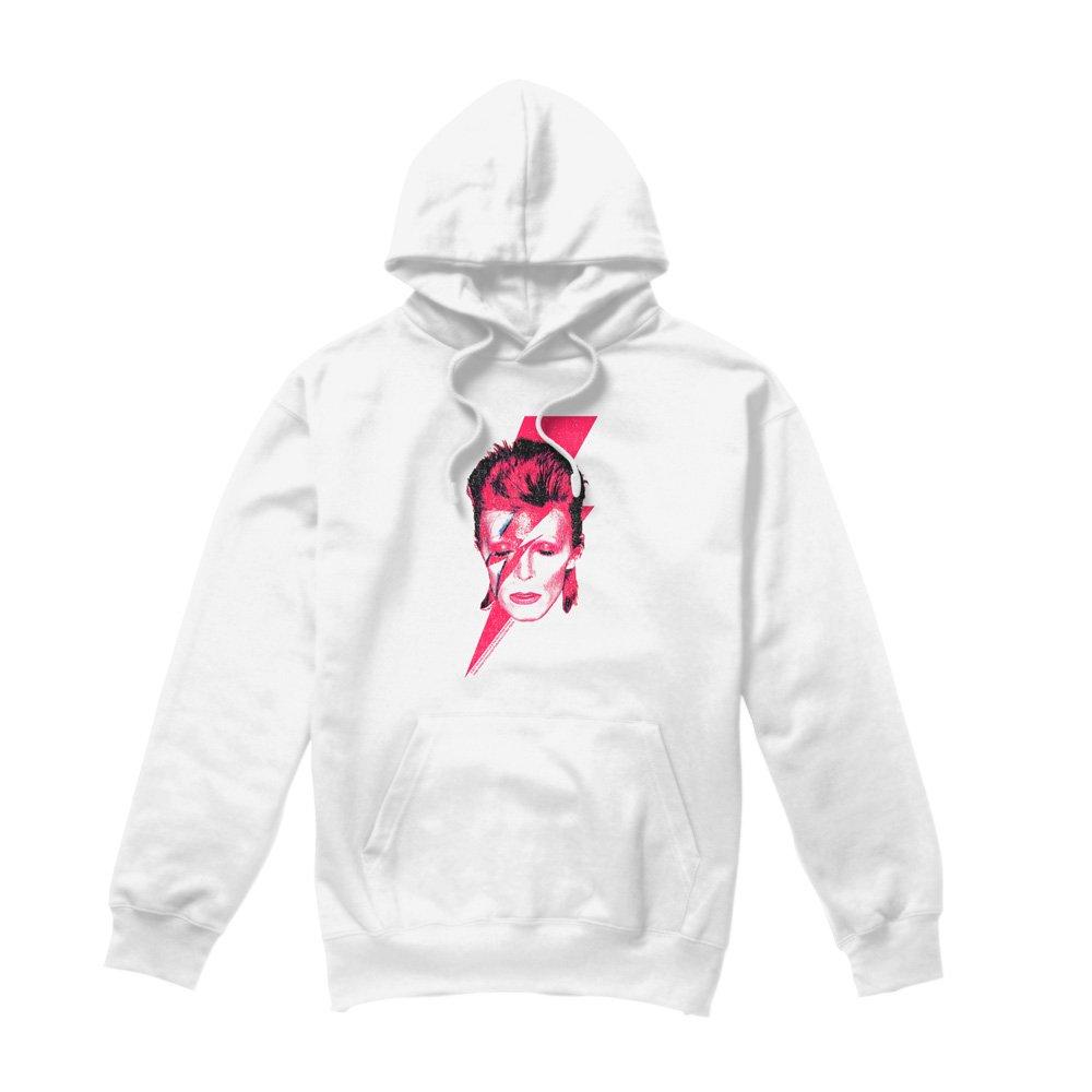 White - David Bowie - David Bowie Aladdin Sane Hoodie White - 4