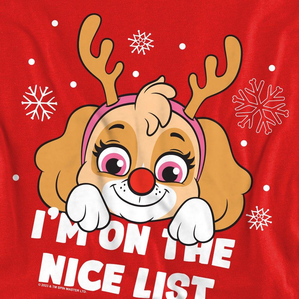 Red - Paw Patrol - Paw Patrol Skye Nice Christmas List Unisex Crew Sw - 2