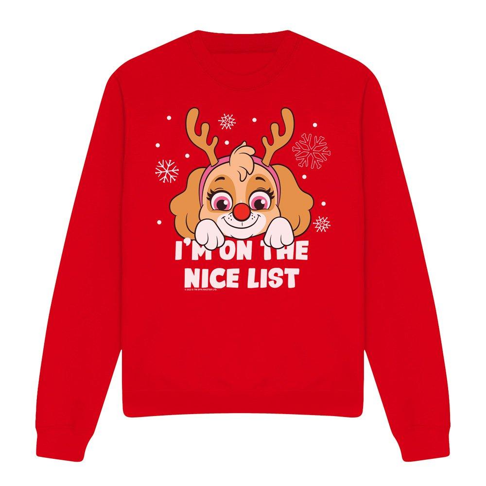 Red - Paw Patrol - Paw Patrol Skye Nice Christmas List Unisex Crew Sw - 4
