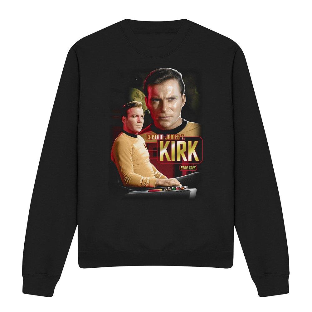 Black - Star Trek - Star Trek Captain Kirk Crew Sweatshirt Black - 4
