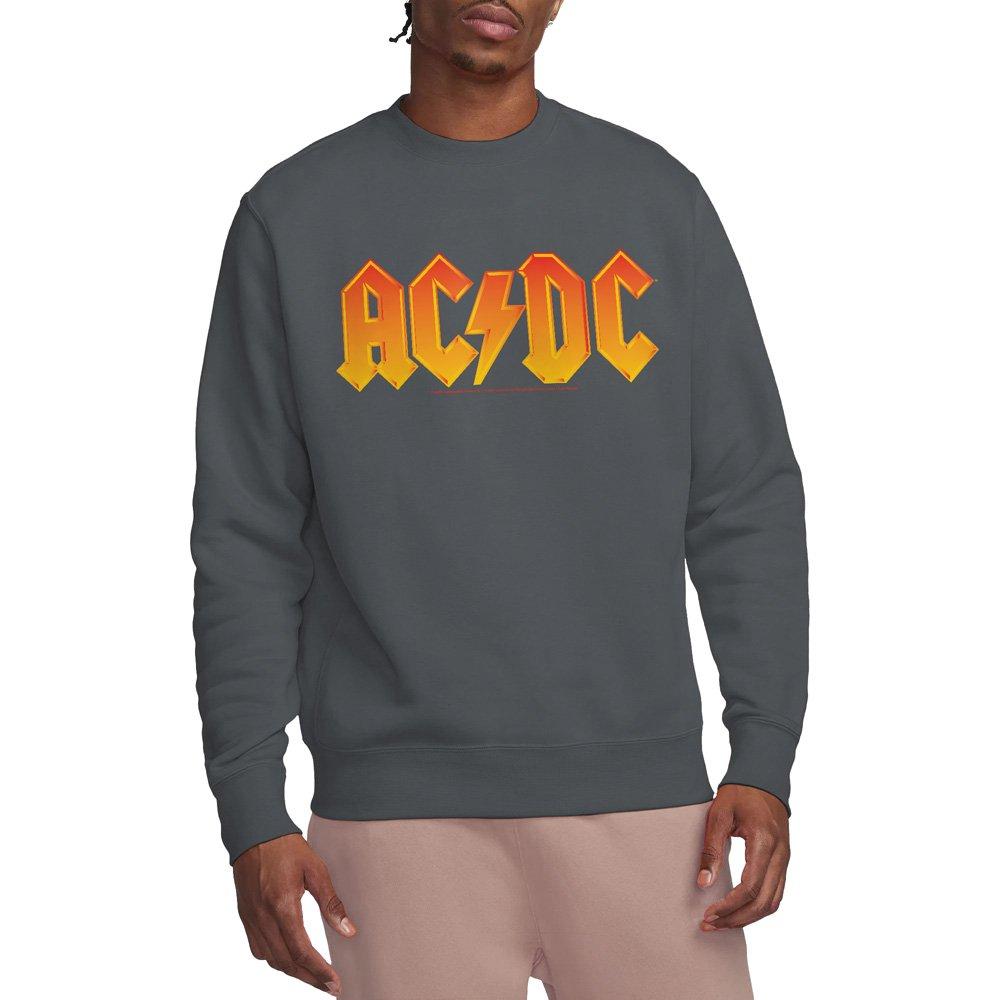 Charcoal - ACDC - AC DC Logo Crew Sweatshirt Charcoal - 1