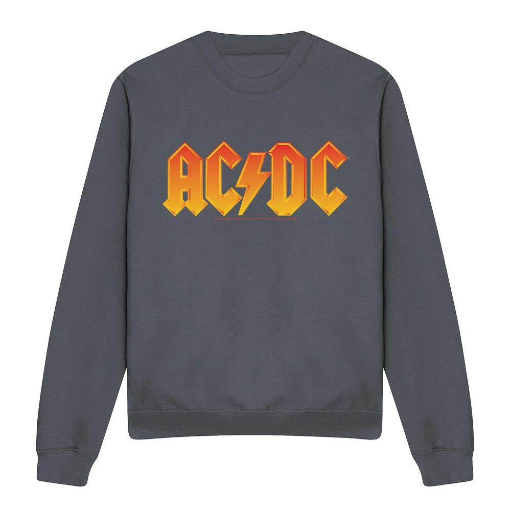 Charcoal - ACDC - AC DC Logo Crew Sweatshirt Charcoal - 4