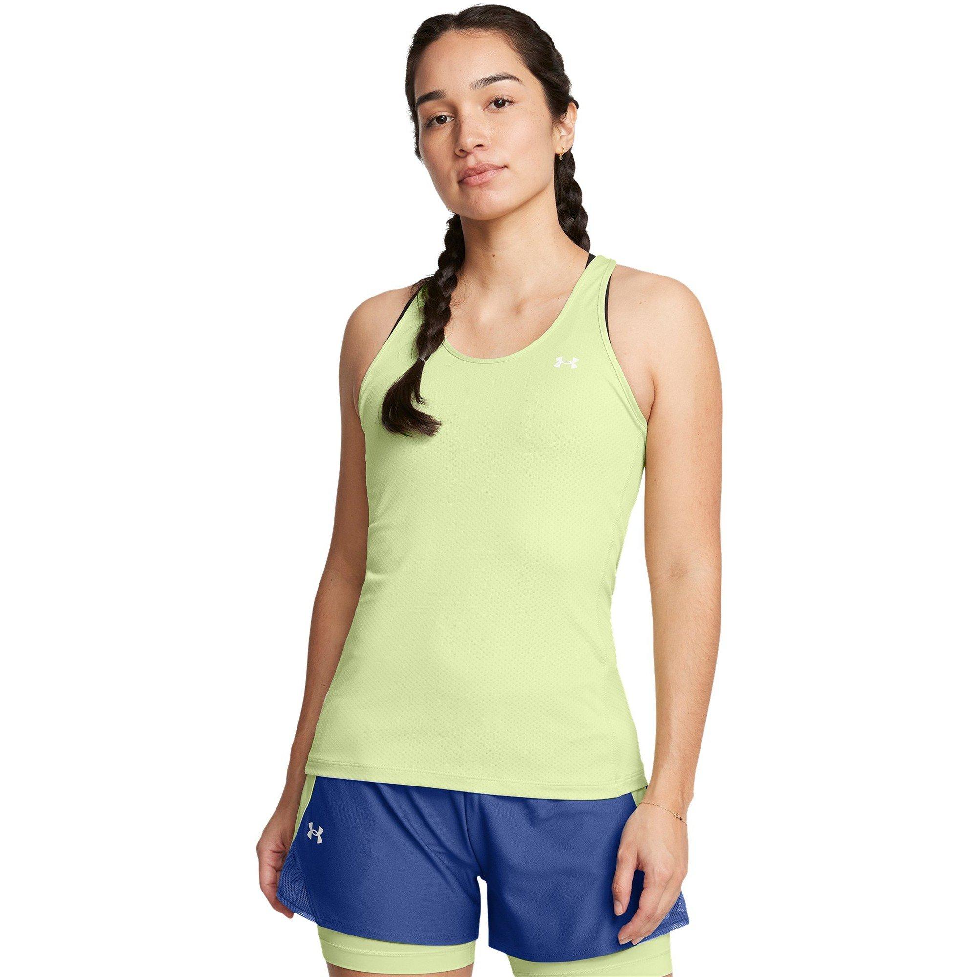 Grøn - Under Armour - Under Armour Tech Mesh Racer Tank Gym Vest Womens - 3