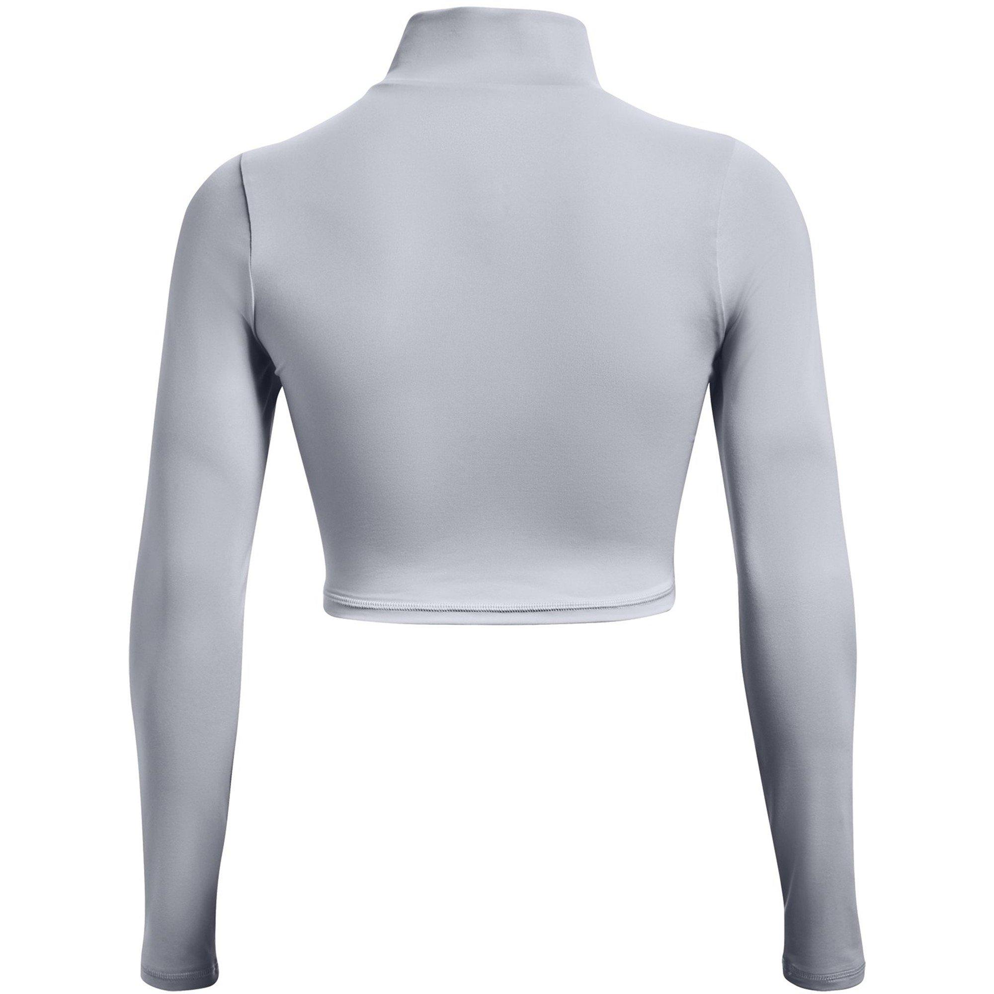 Gray - Under Armour - UA Shine Crop 1/4 Zp Ld99 - 2