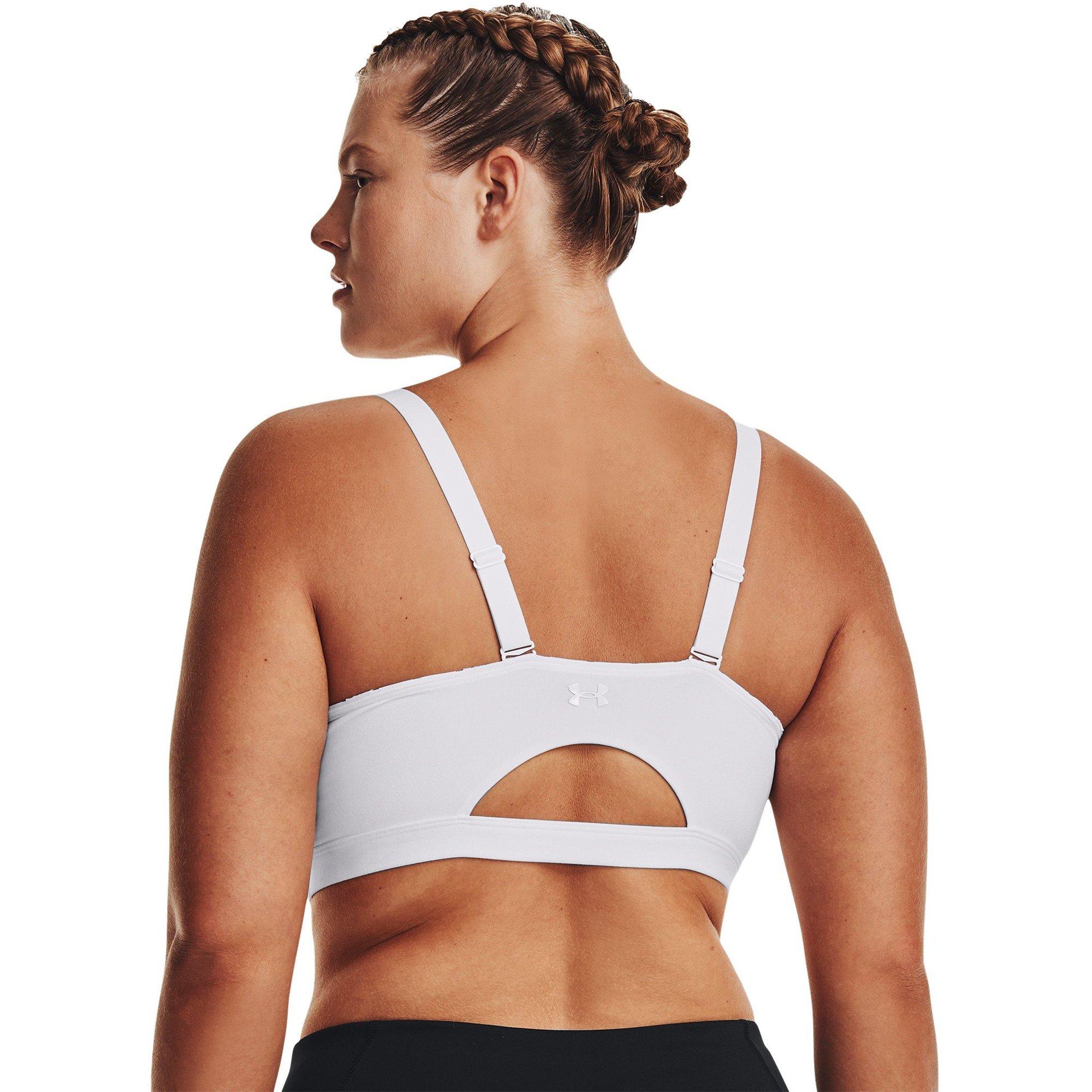Blanc - Under Armour - Women's SmartForm Evolution Mid Medium Impact Sports Bra - 12