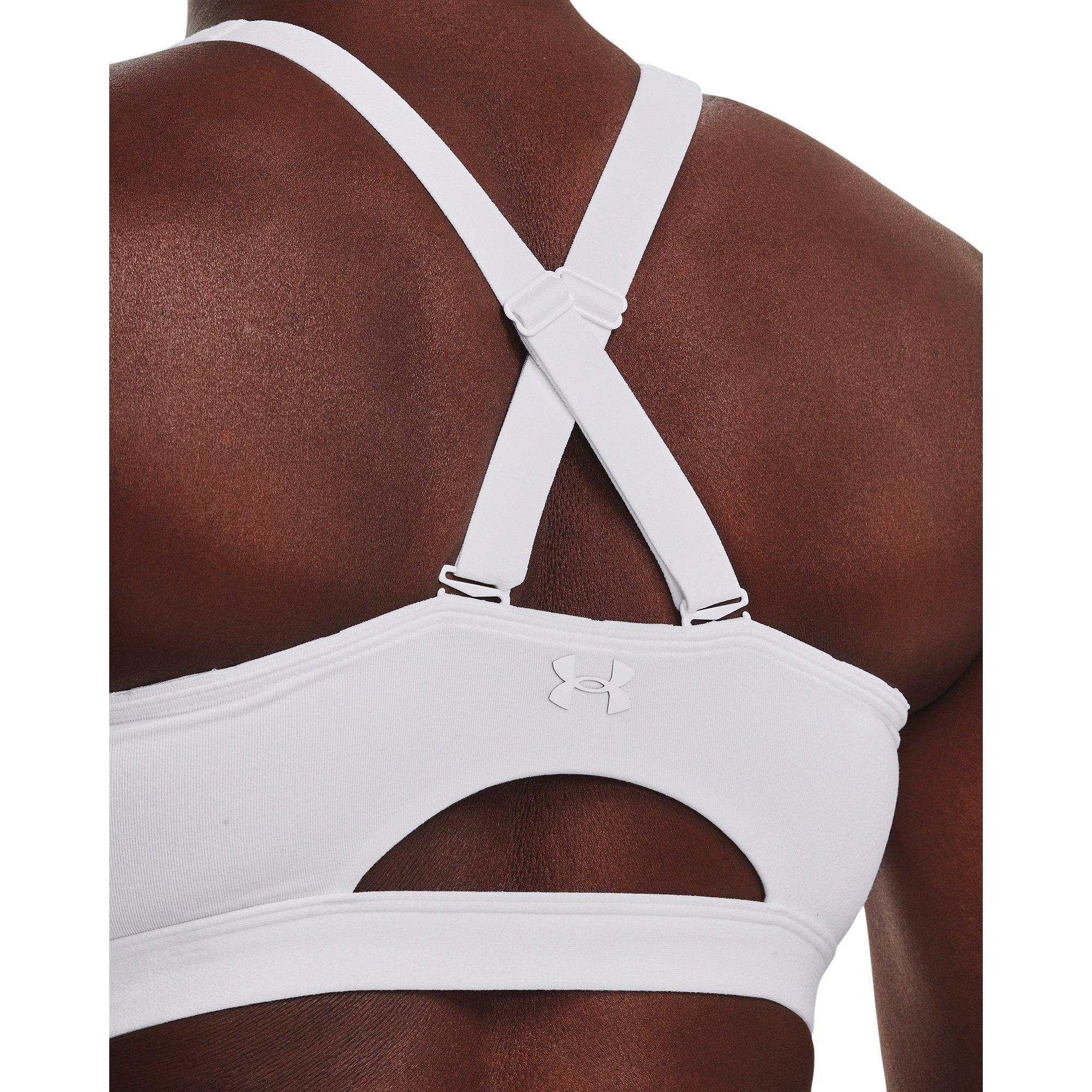 Blanc - Under Armour - Women's SmartForm Evolution Mid Medium Impact Sports Bra - 15