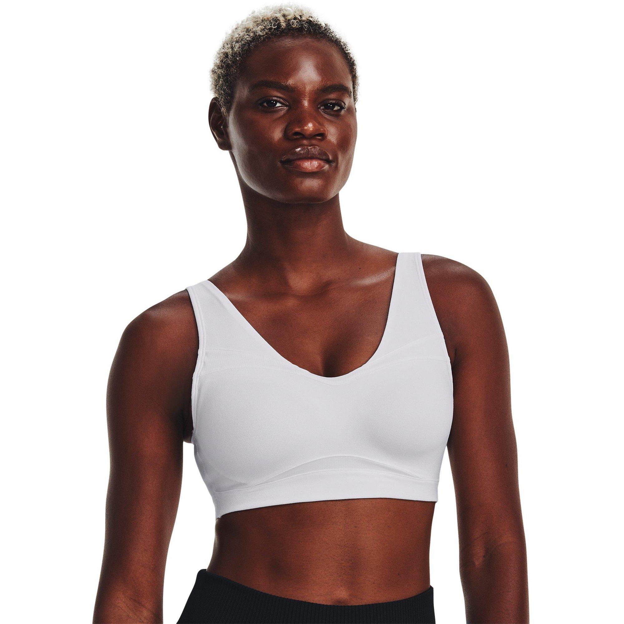 Blanc - Under Armour - Women's SmartForm Evolution Mid Medium Impact Sports Bra - 3