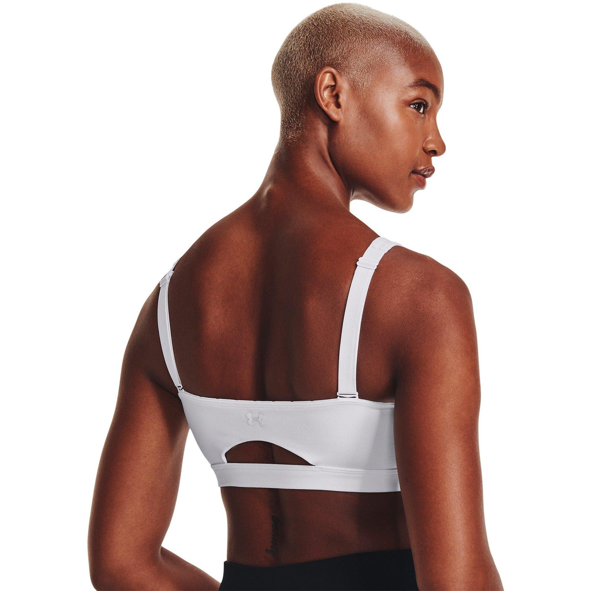 Blanc - Under Armour - Women's SmartForm Evolution Mid Medium Impact Sports Bra - 8