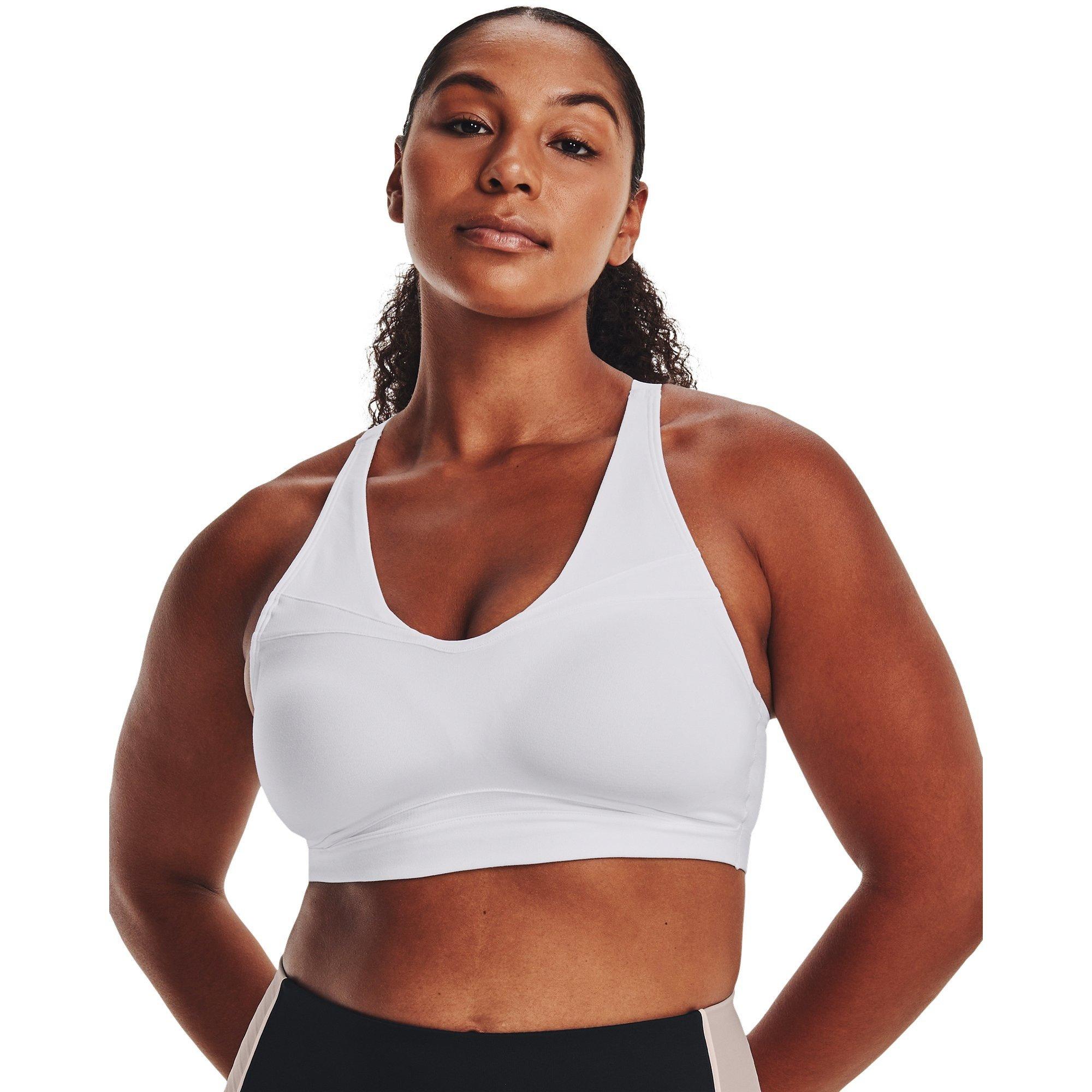 Blanc - Under Armour - Women's SmartForm Evolution Mid Medium Impact Sports Bra - 9