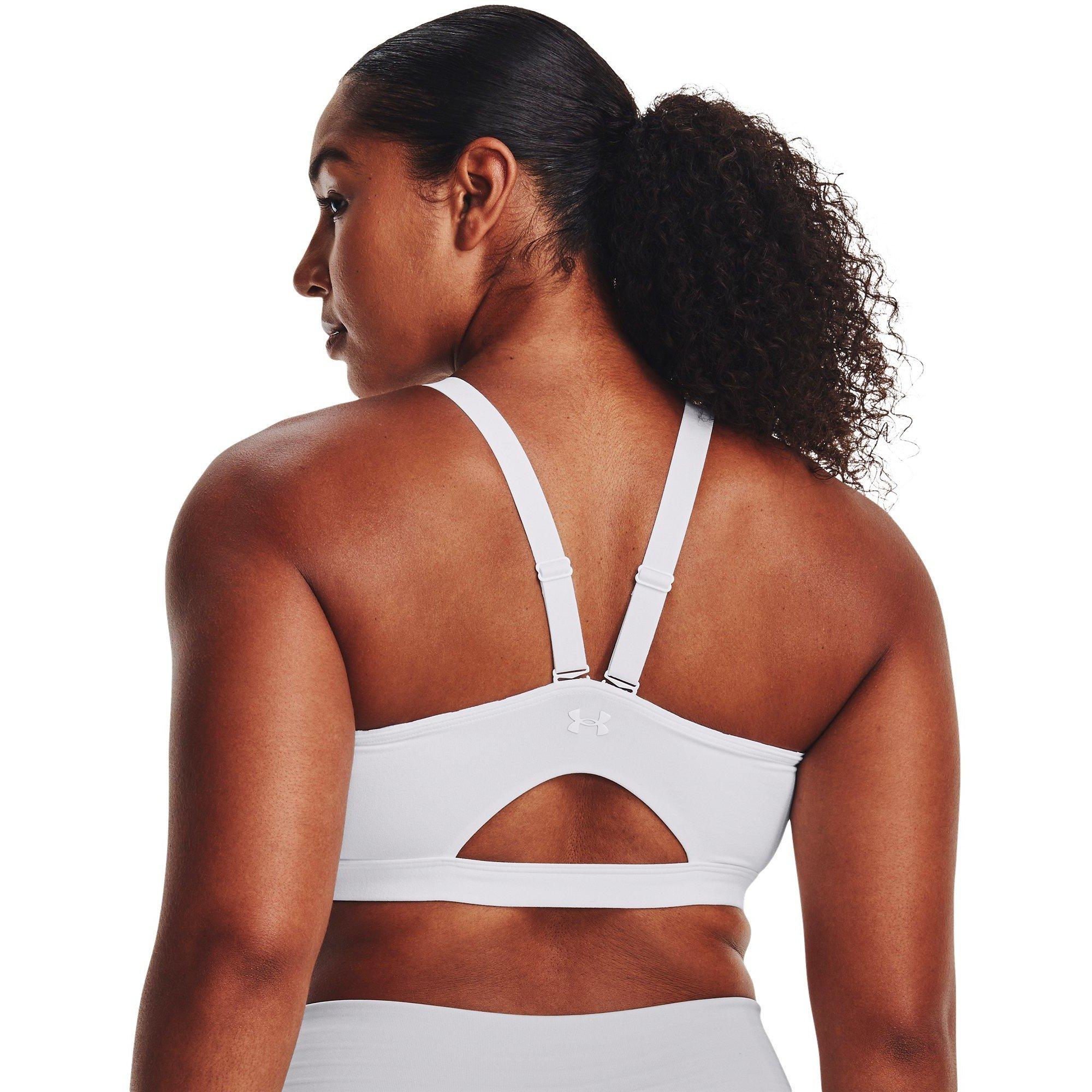 Blanc - Under Armour - Women's SmartForm Evolution Mid Medium Impact Sports Bra - 10