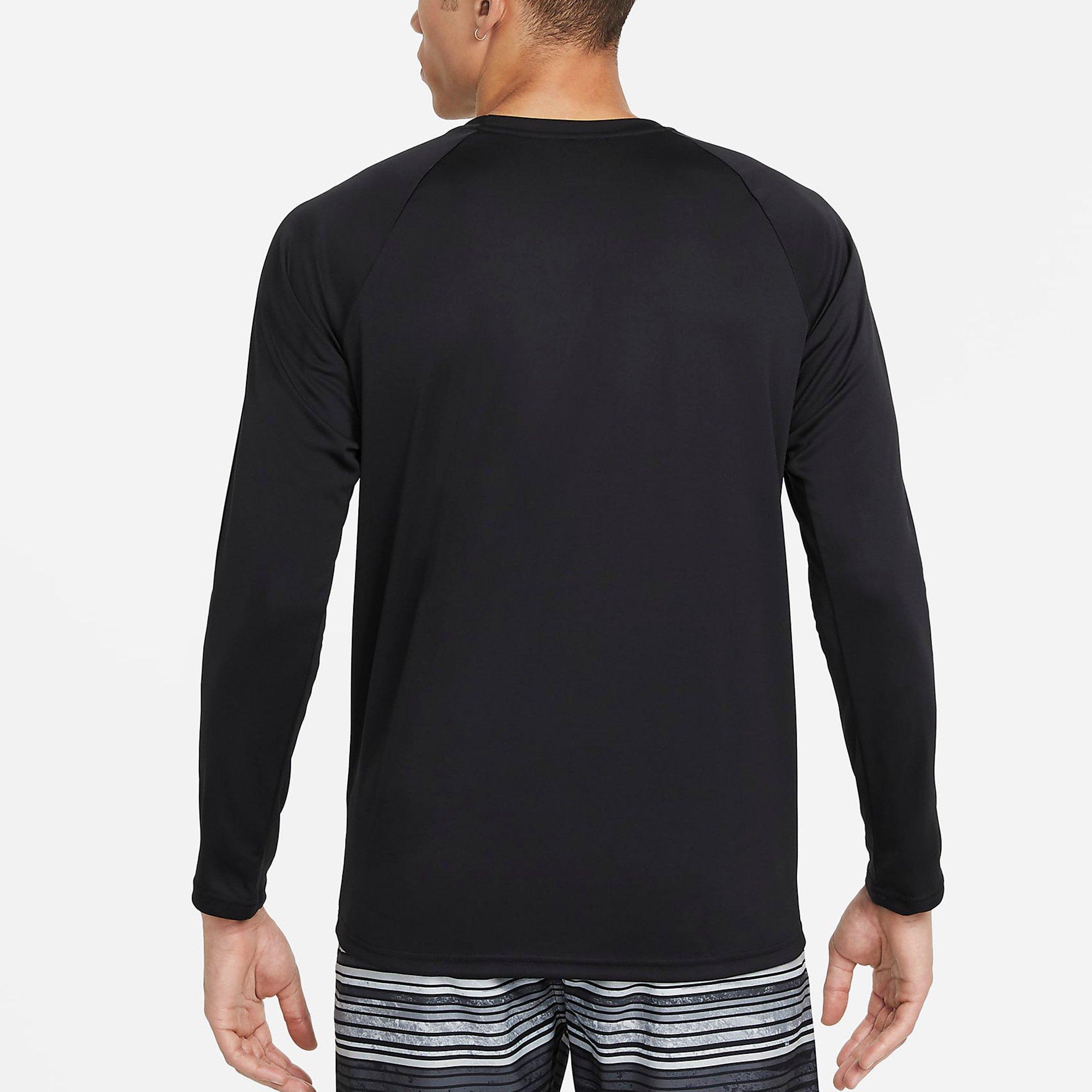 Black - Nike - Nike Essential Mens Long-Sleeve Hydroguard - 2