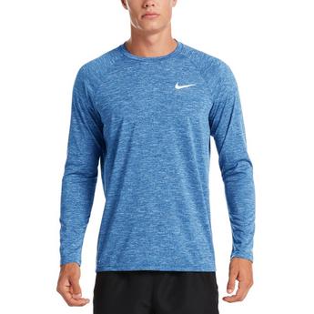 Nike Heathered Mens Long Sleeve Hydroguard Swim Shirt