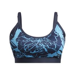 adidas Training Light Support Flower Print Sports Bra Womens