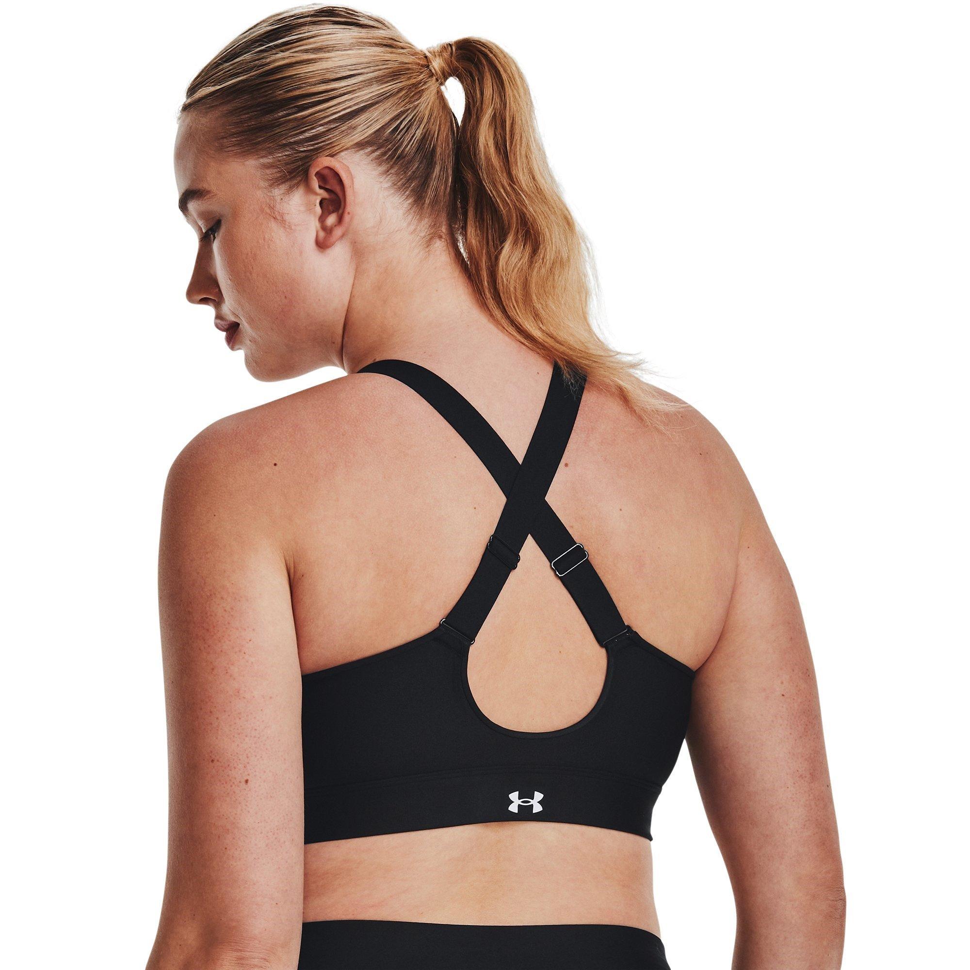 Black - Under Armour - Women's Zipped Medium Impact Sports Bra - 12