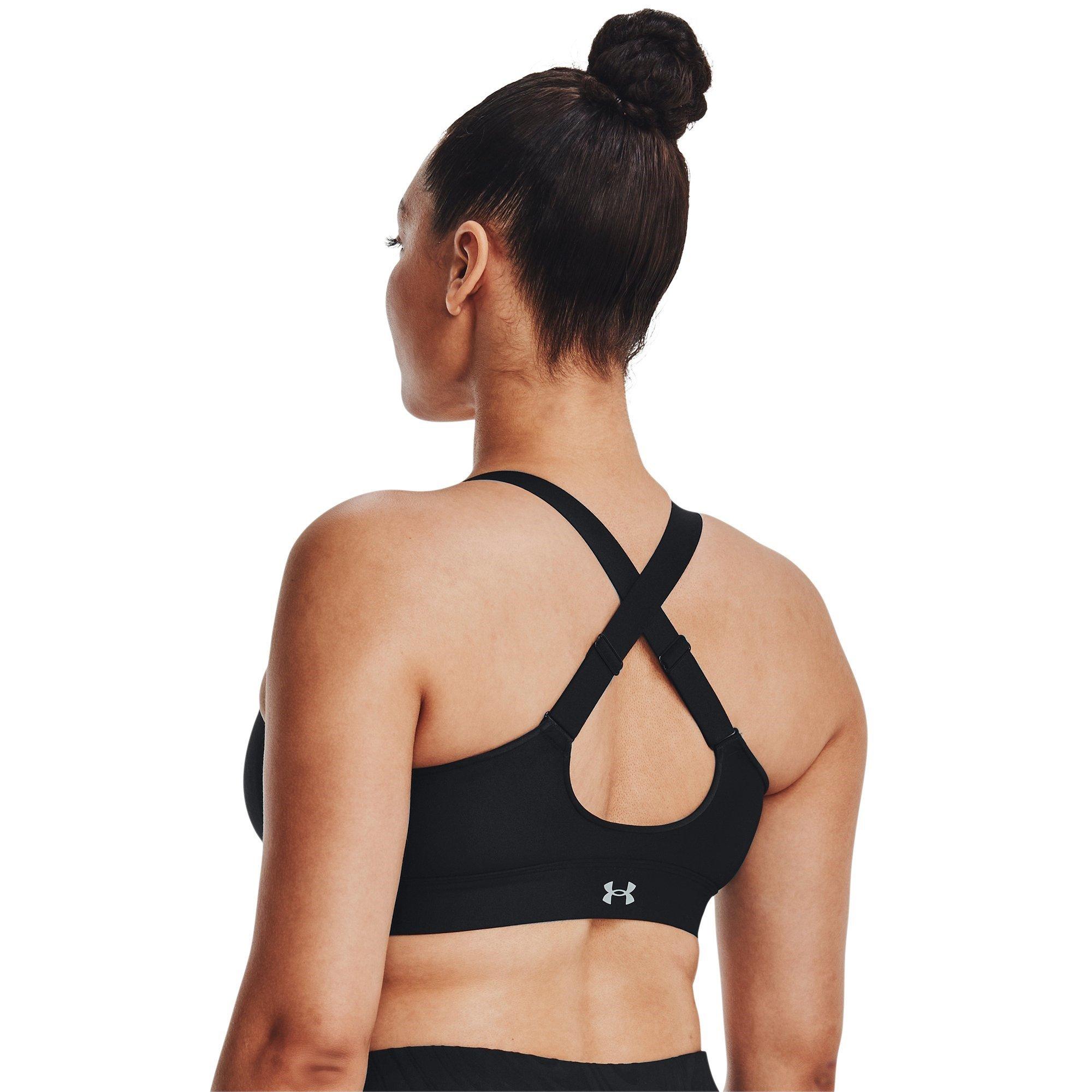 Black - Under Armour - Women's Zipped Medium Impact Sports Bra - 8