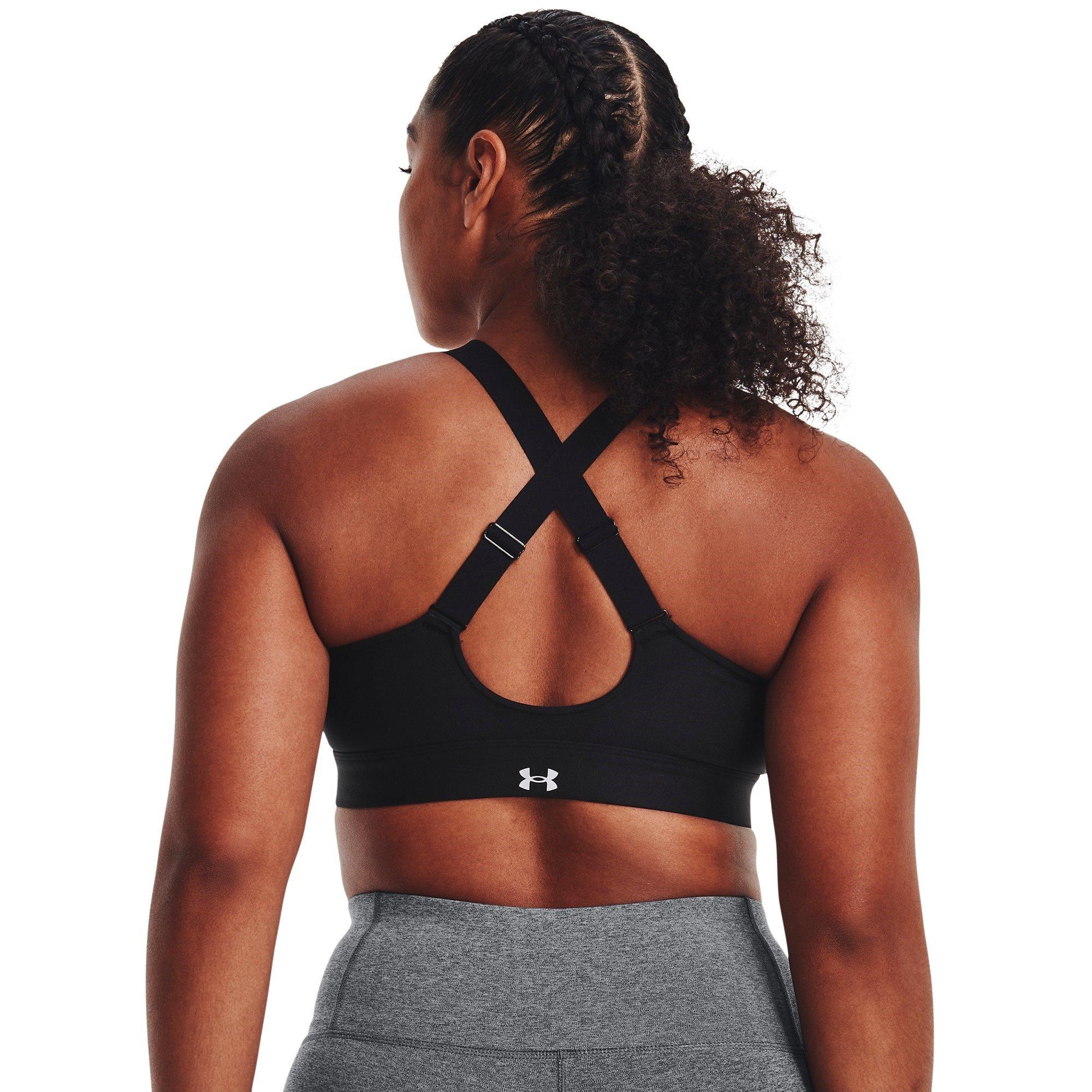 Black - Under Armour - Women's Zipped Medium Impact Sports Bra - 9