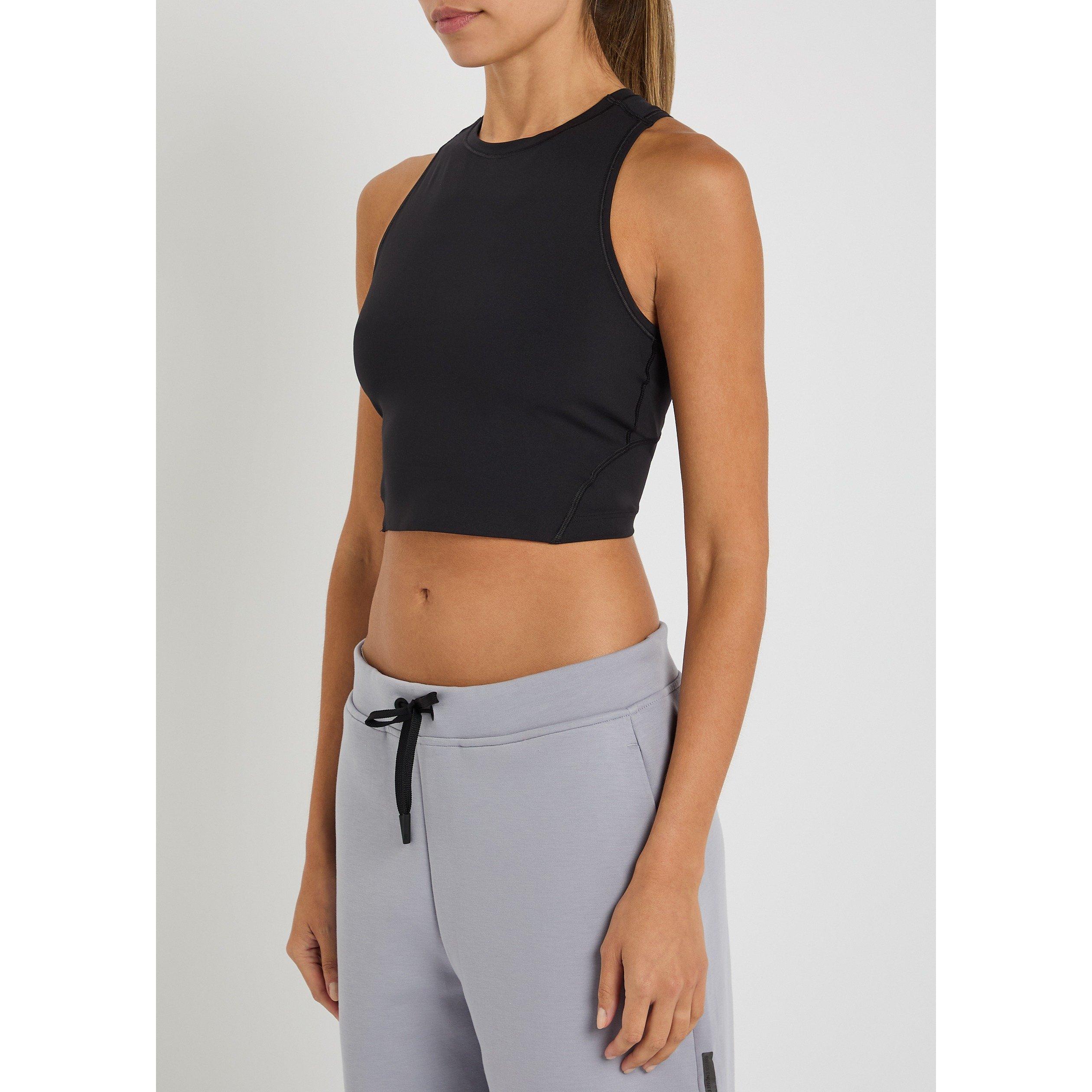 BLACK - On - Women's T Studio Cropped Slim-Fit Performance Vest - 2