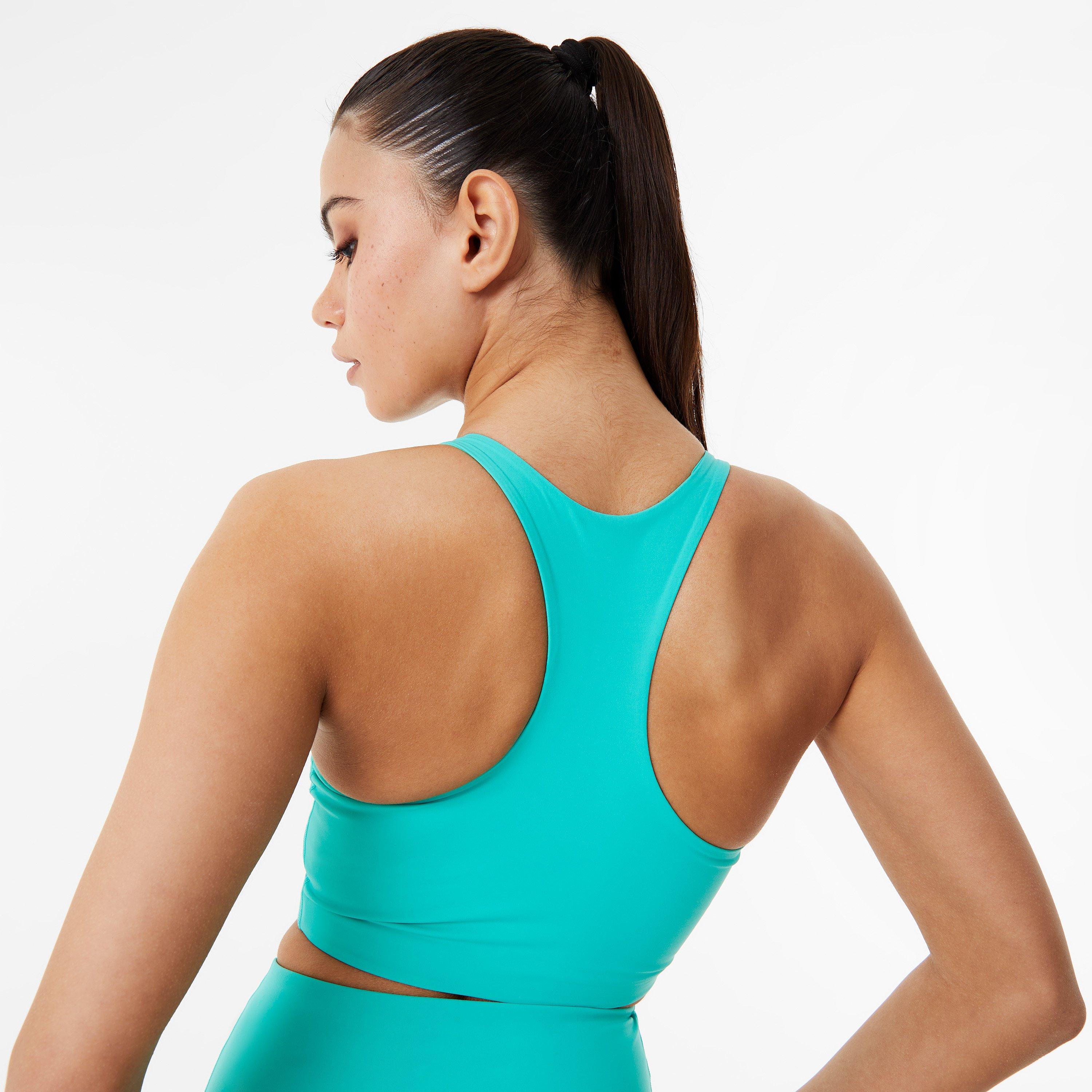 Teal - Jack Wills - Zip-up Sports Bra - 2