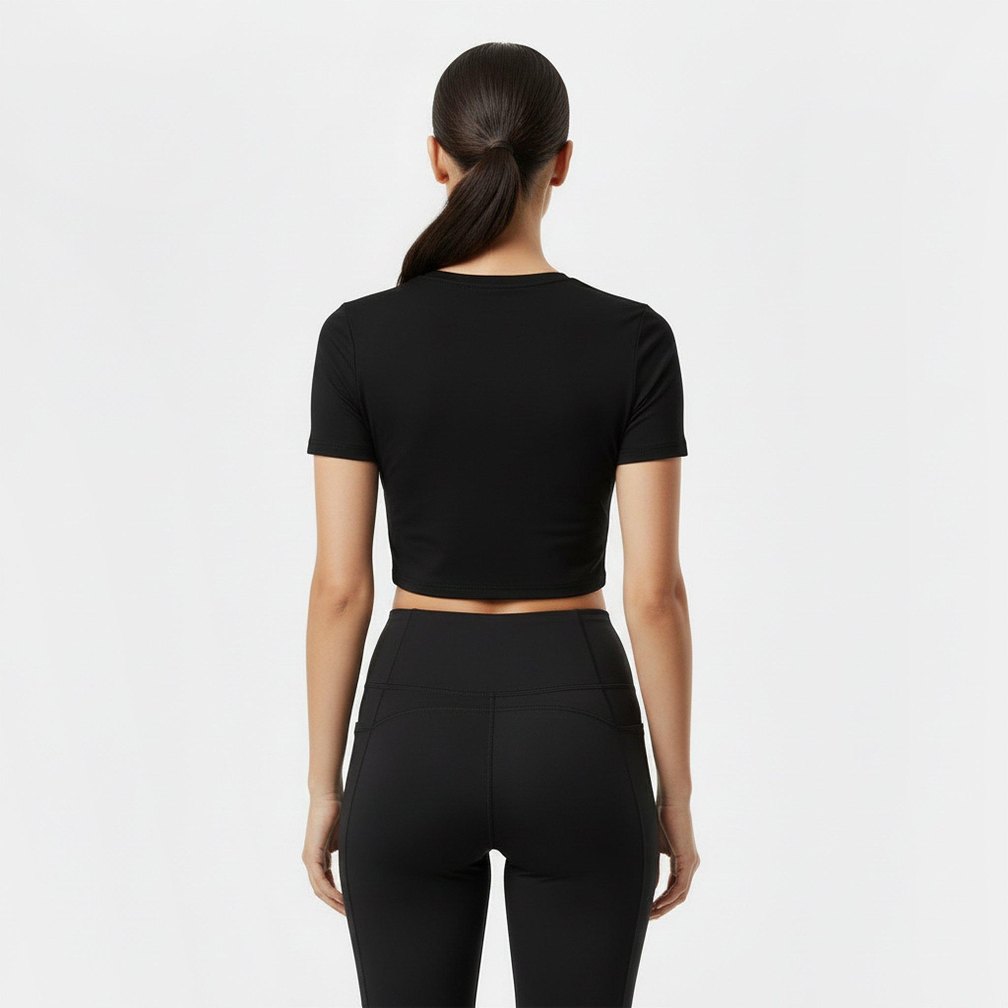 Crna - USA Pro - Sophie Habboo Cropped Short-Sleeve Performance Gym Top - 4