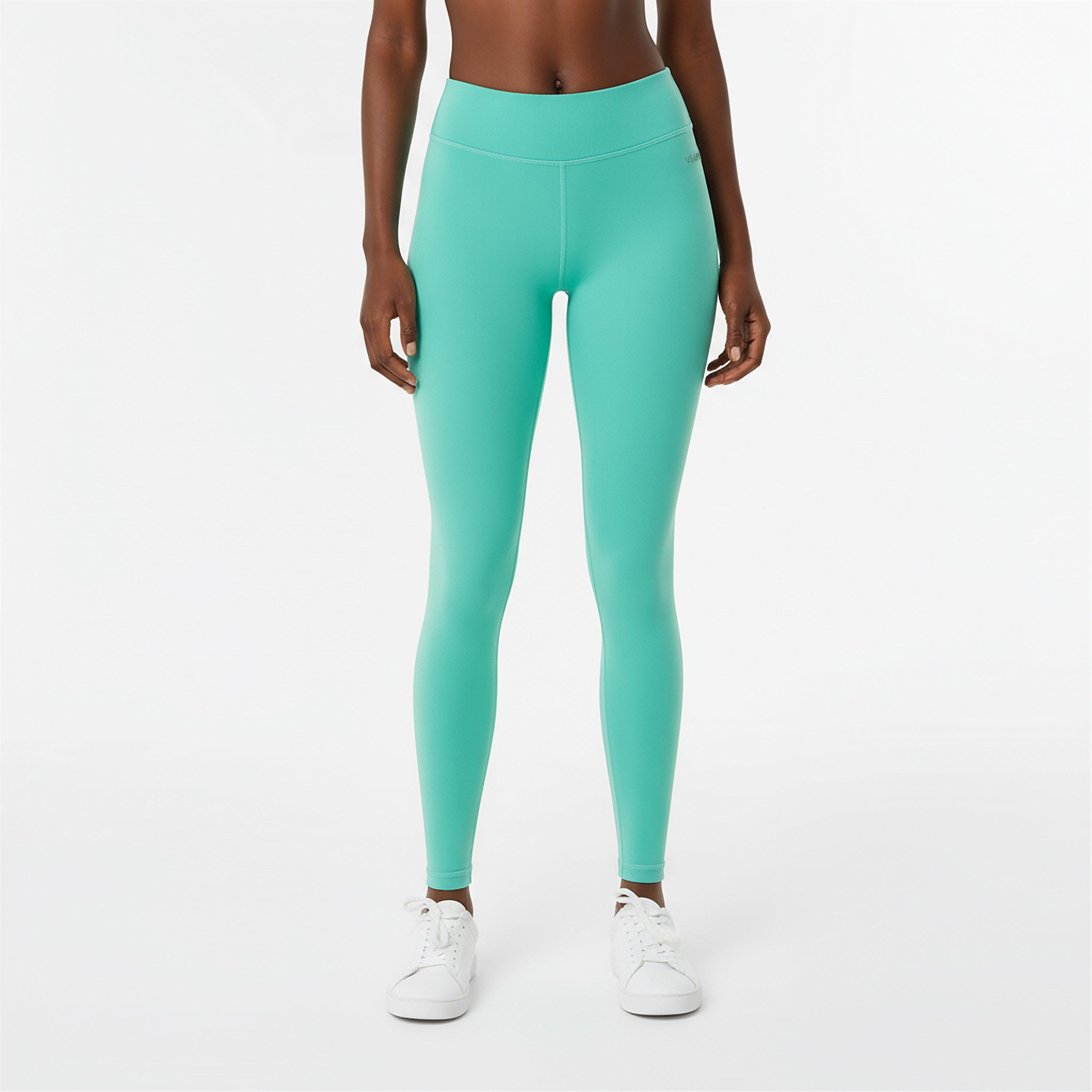 Mørkegrøn - USA Pro - Sophie Habboo Ruched Gym Leggings - 3