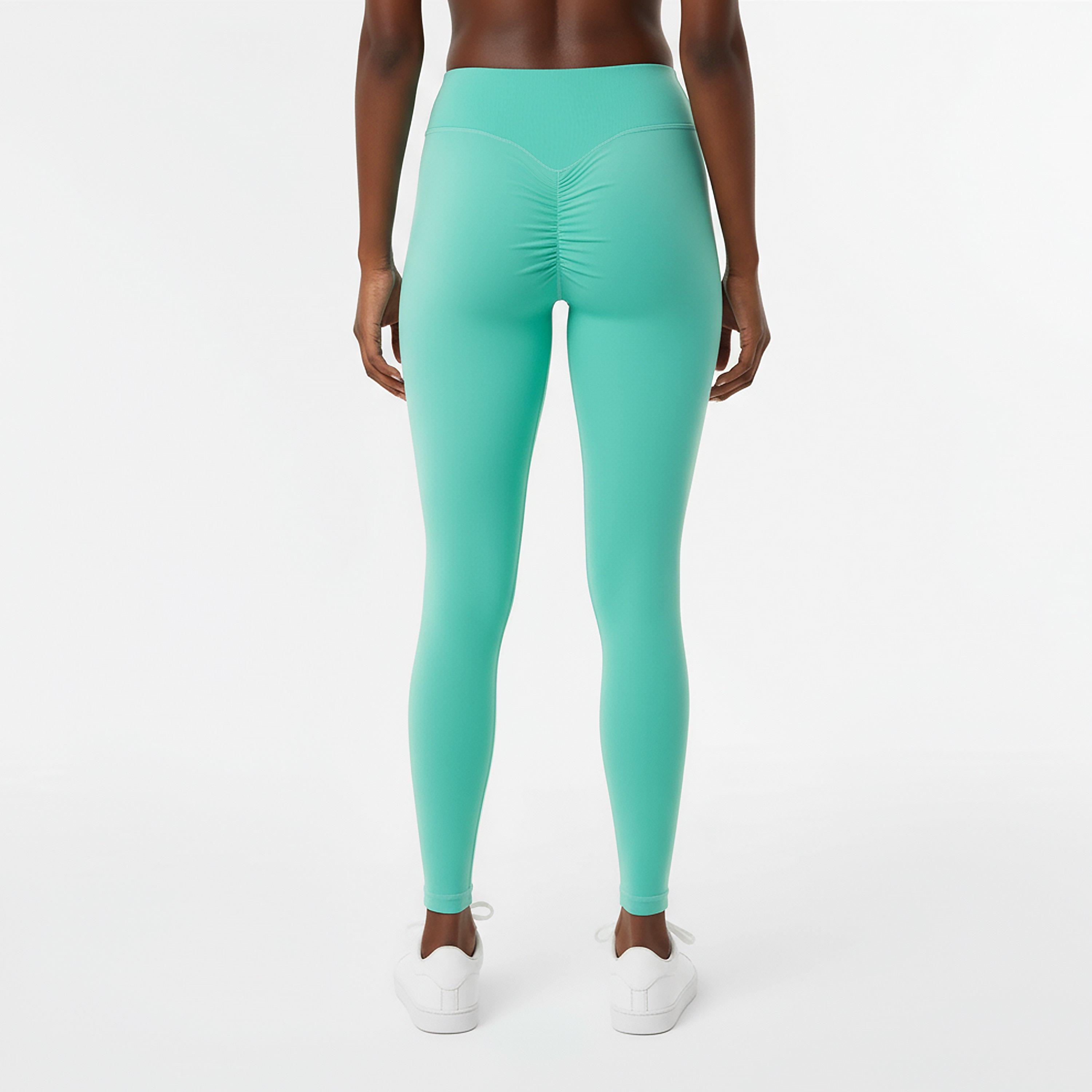 Mørkegrøn - USA Pro - Sophie Habboo Ruched Gym Leggings - 4