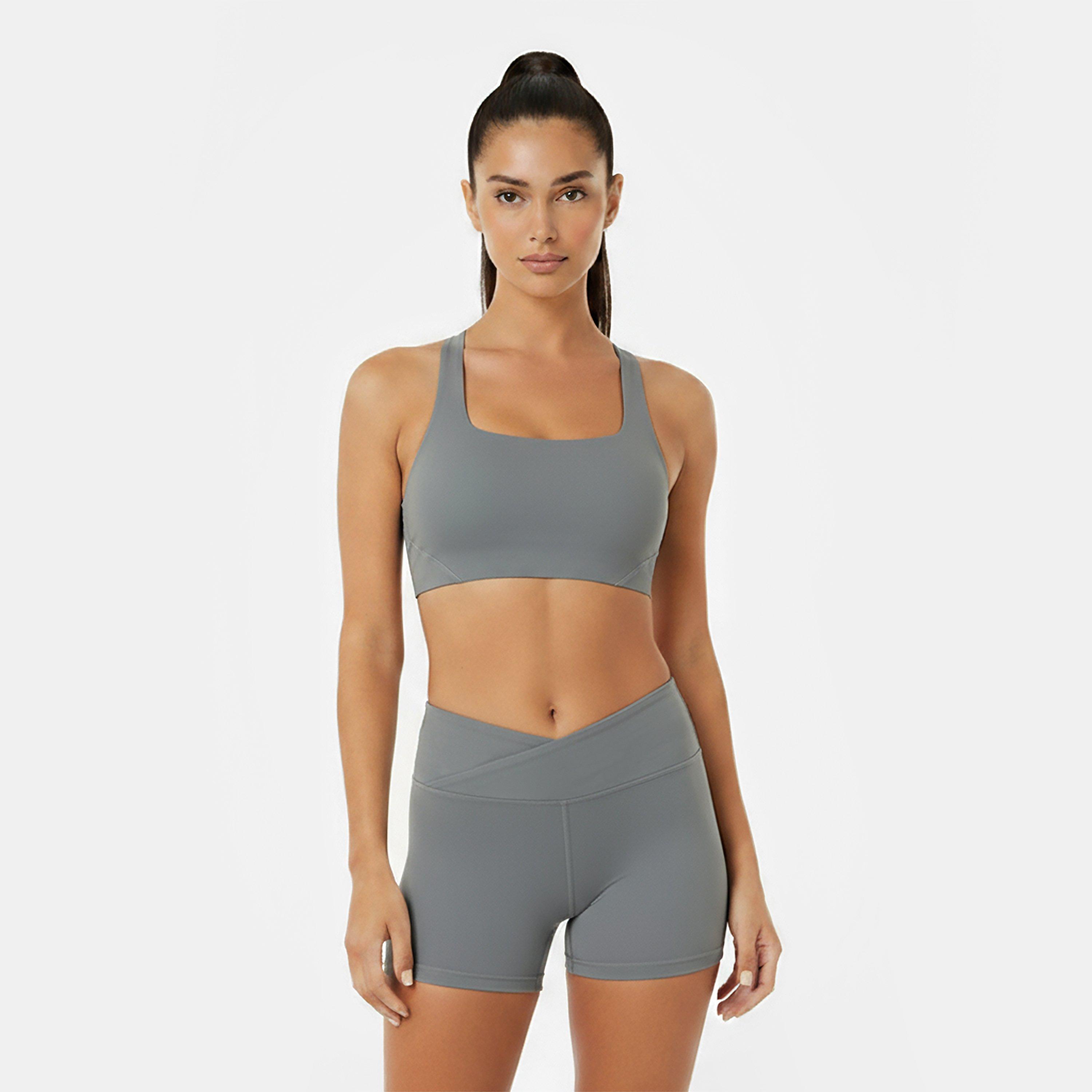 Shark Grey - USA Pro - Sophie Habboo Crossback Low Impact Sports Bra - 3
