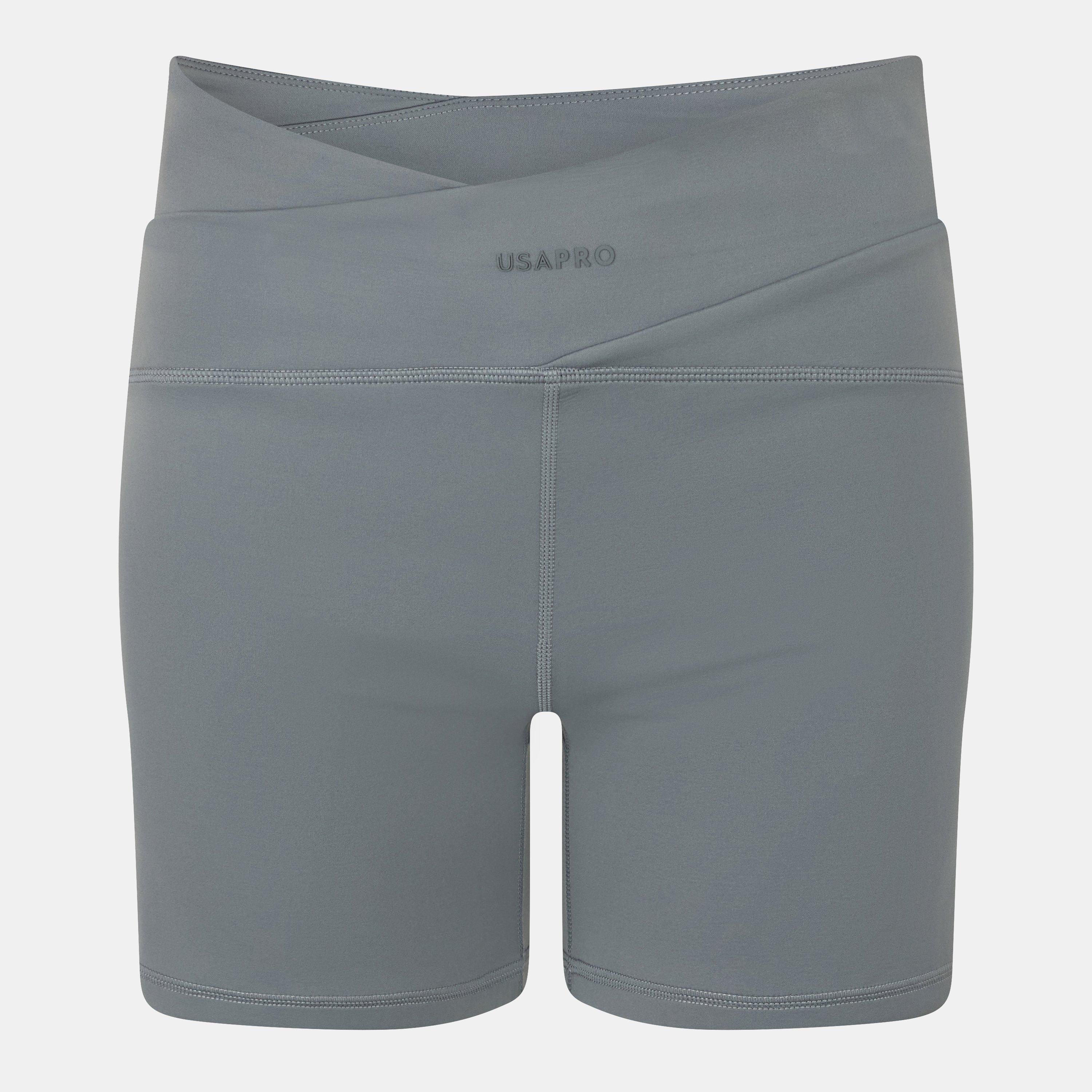 Shark Grey - USA Pro - Women's Sophie Habboo Performance Gym Shorts - 1