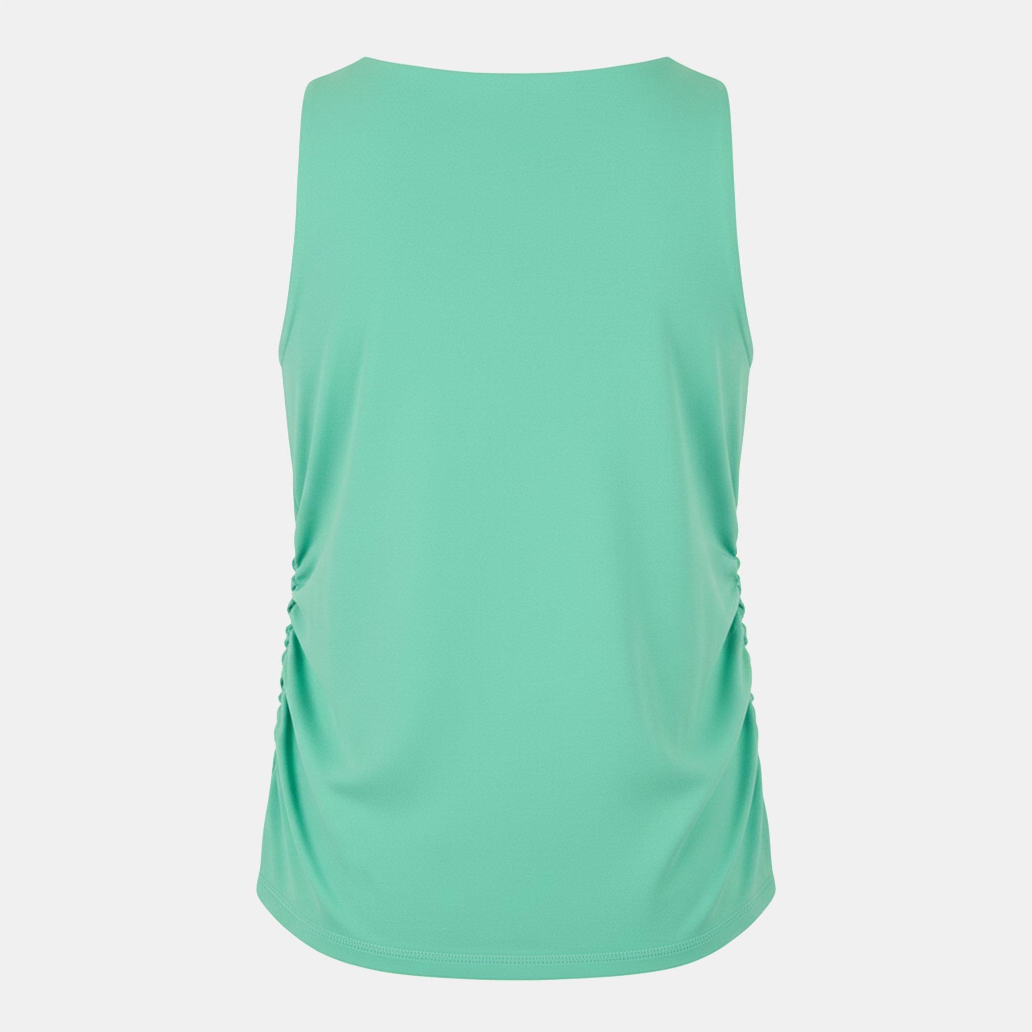 Dusky Green - USA Pro - Sophie Habboo 2-in-1 Ruched Performance Gym Vest - 2