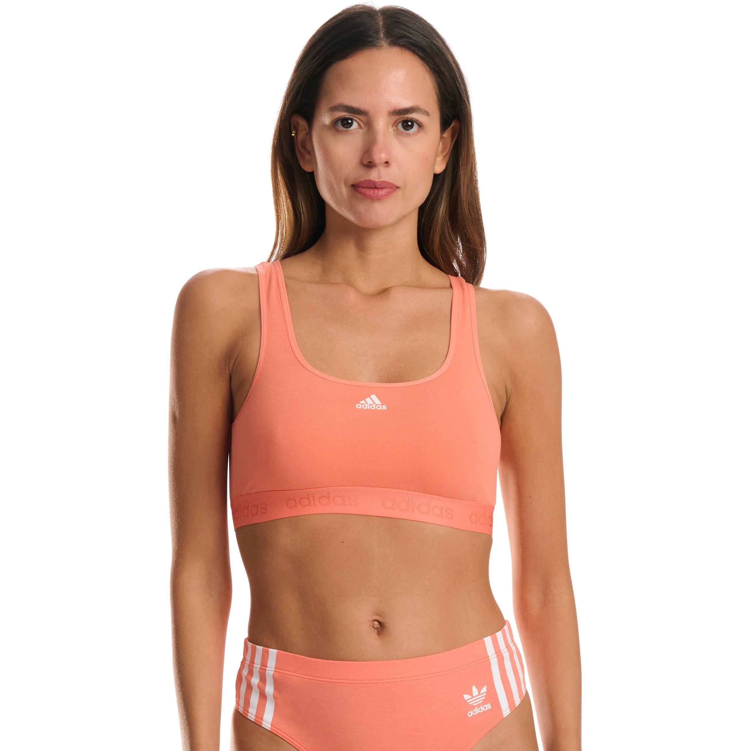Coral - adidas - Active Comfort Cotton Bralette - 3