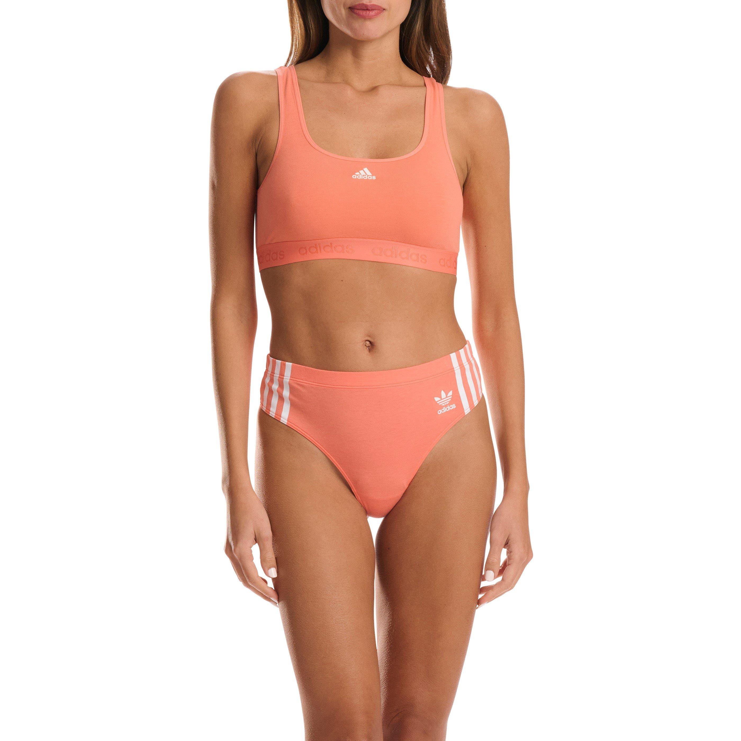 Coral - adidas - Active Comfort Cotton Bralette - 7