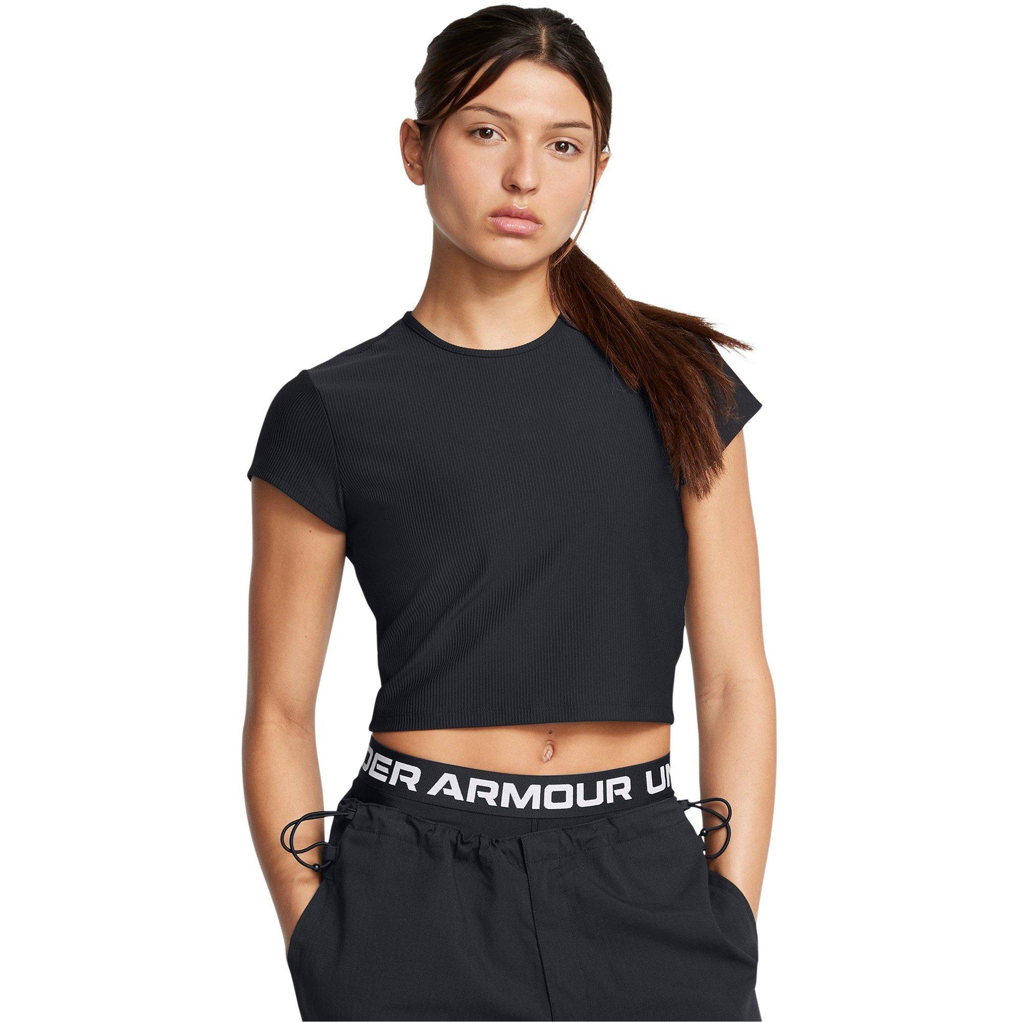 Crna - Under Armour - Women's Meridian Rib Baby T-Shirt - 3