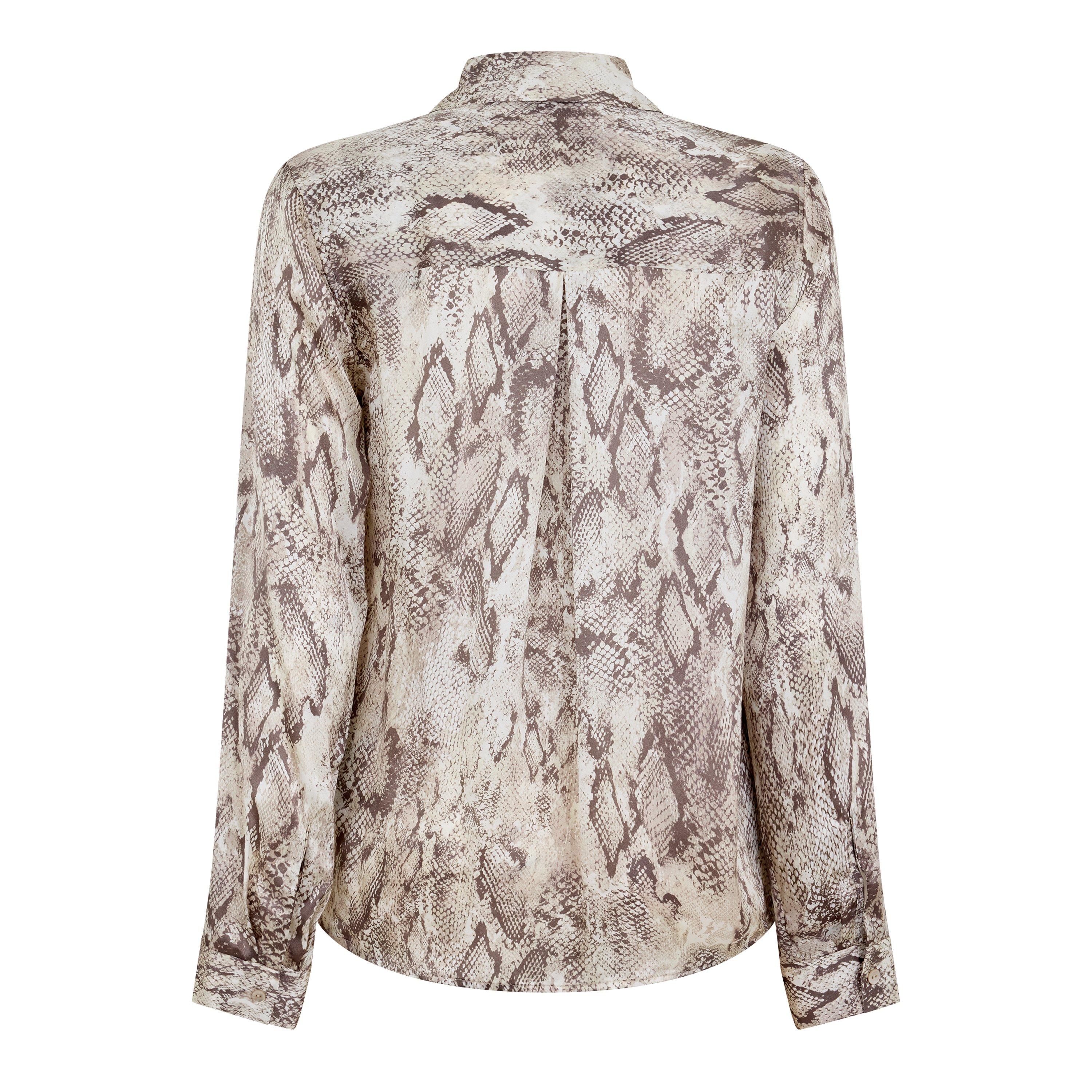 Tan Snake - LAgence - Women's Tyler Long Sleeve Plain Shirt - 6