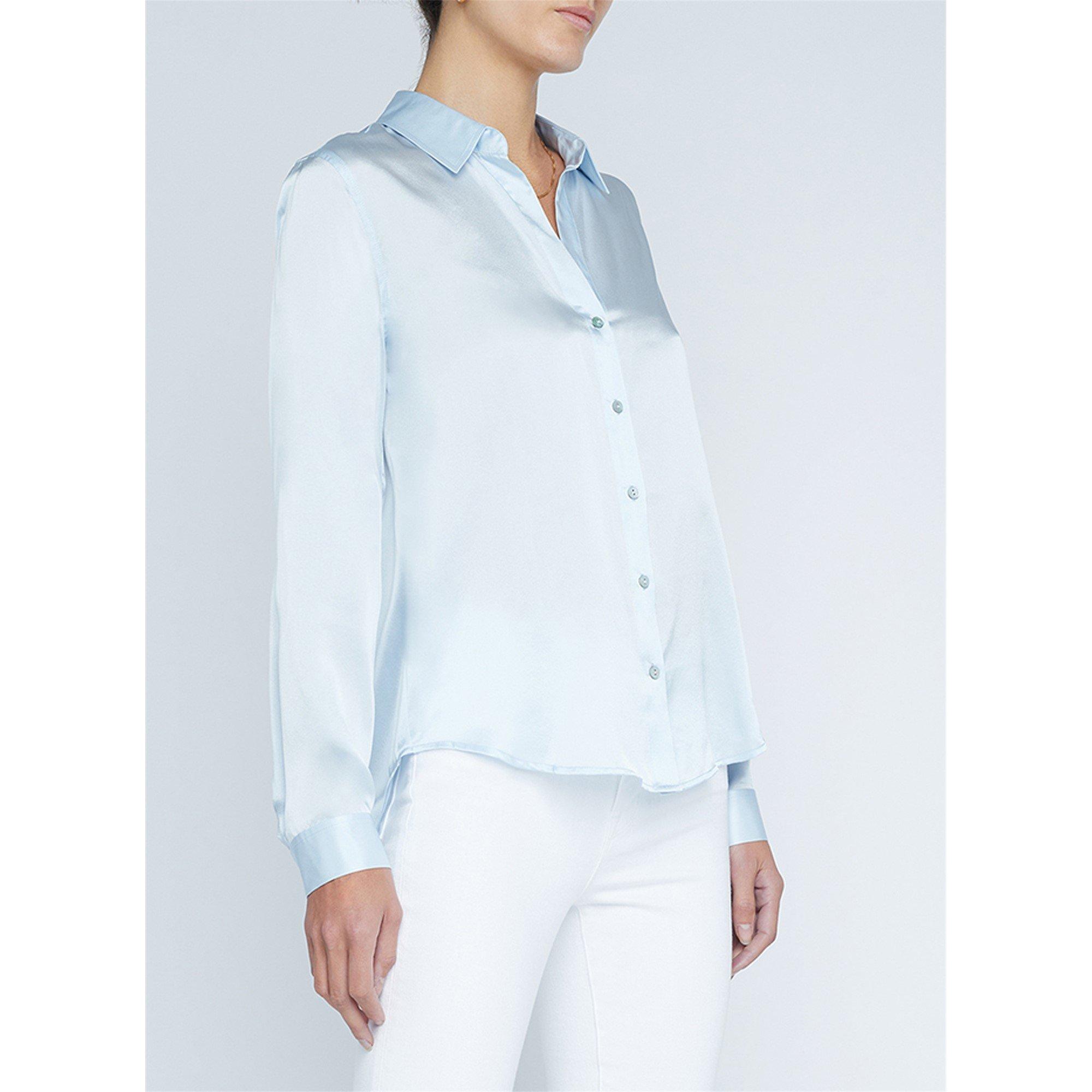 Ice Water - LAgence - Women's Tyler Long-Sleeve Plain Shirt - 3