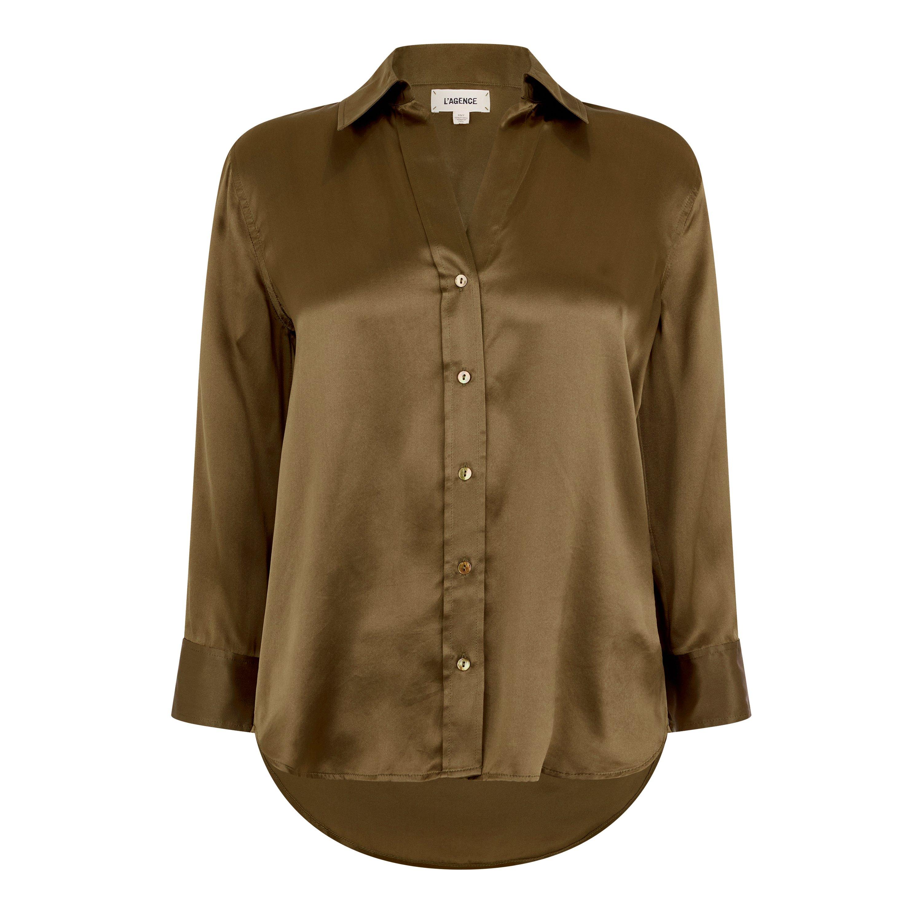 Pine - LAgence - Dani Silk Blouse - 5