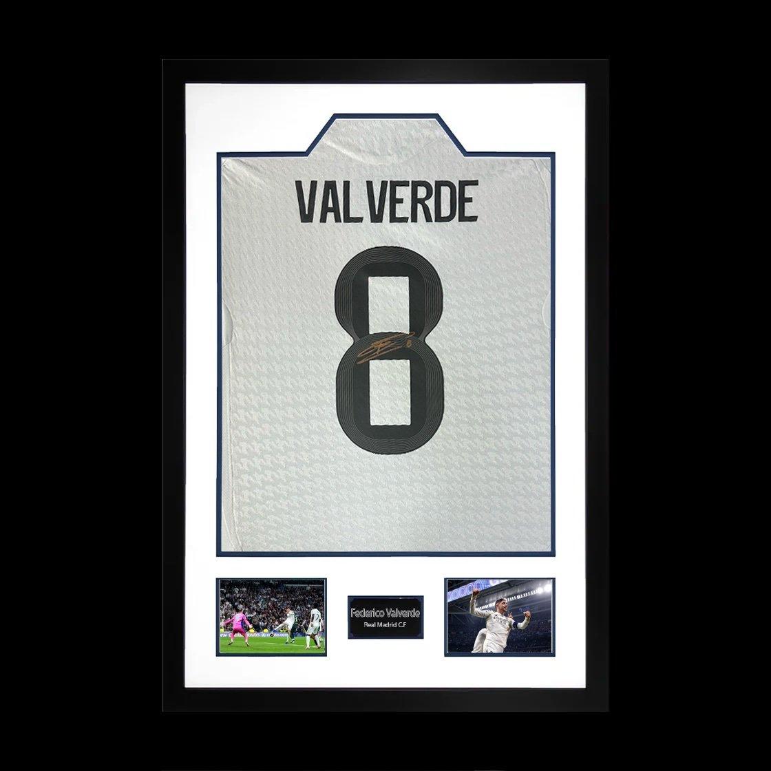 White - The Fan Cave - Federico Valverde Signed Real Madrid Premium Frame