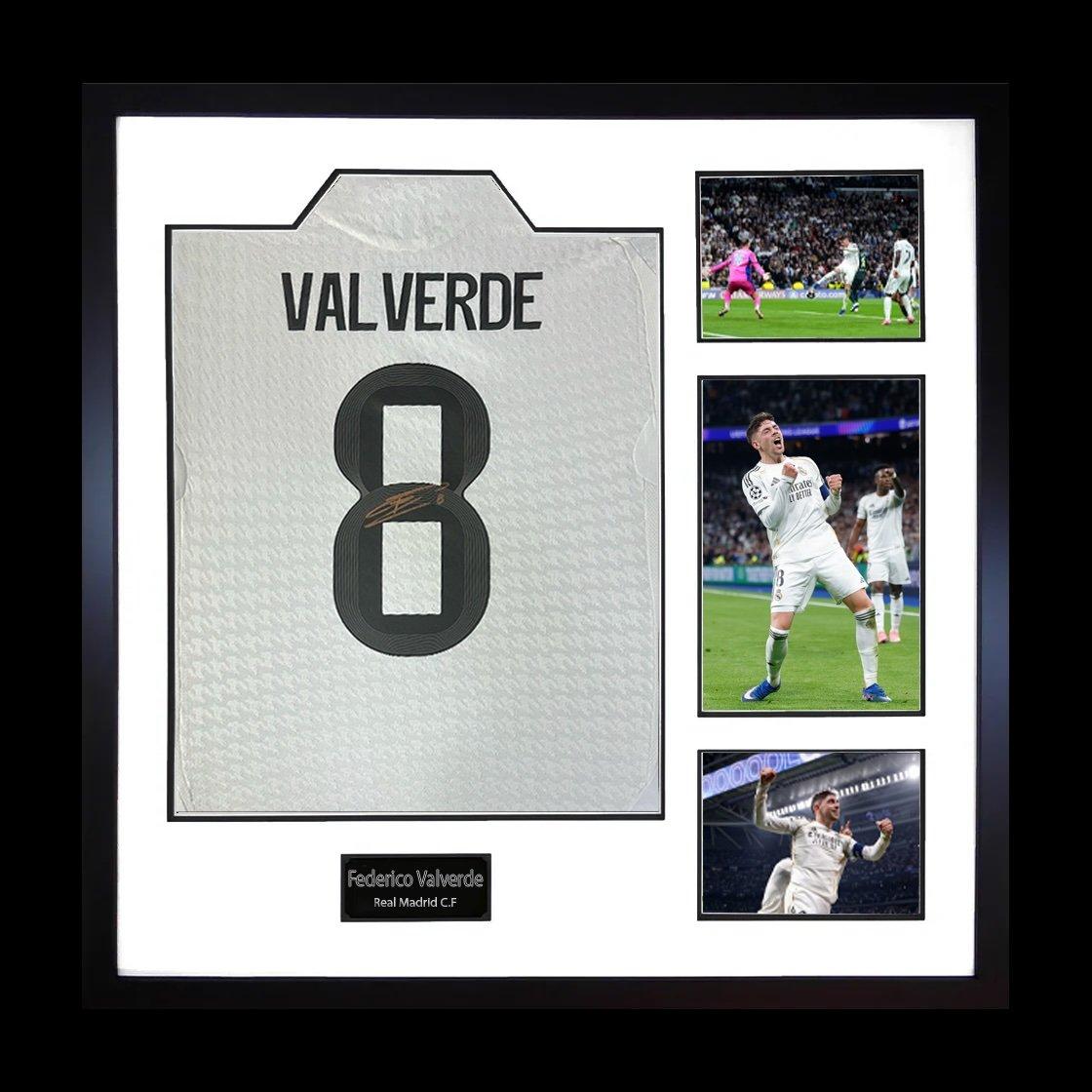 White - The Fan Cave - Federico Valverde Signed Real Madrid Elite Frame