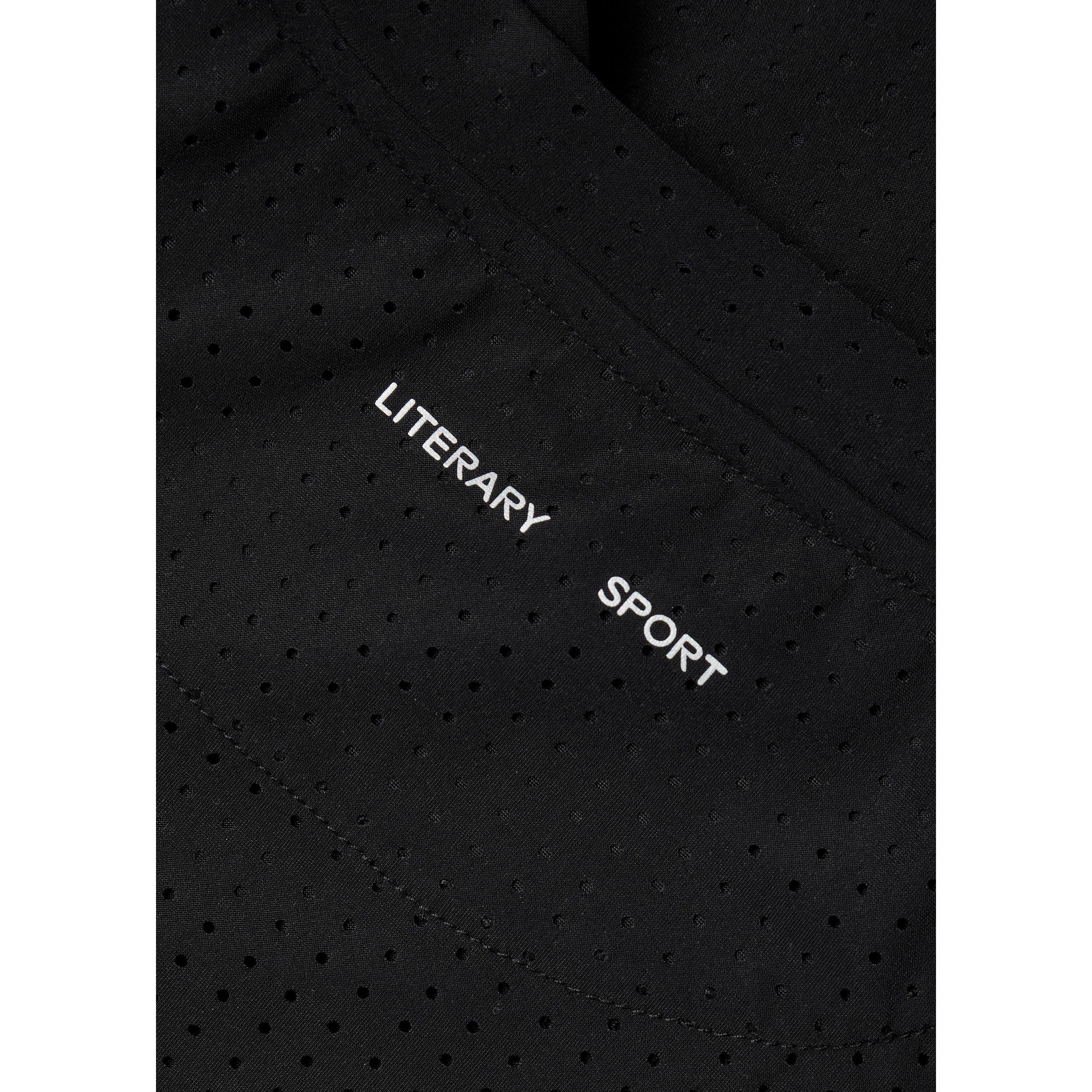BLACK - Literary Sport - Women's Magda Short-Sleeve Perforated T-Shirt - 4