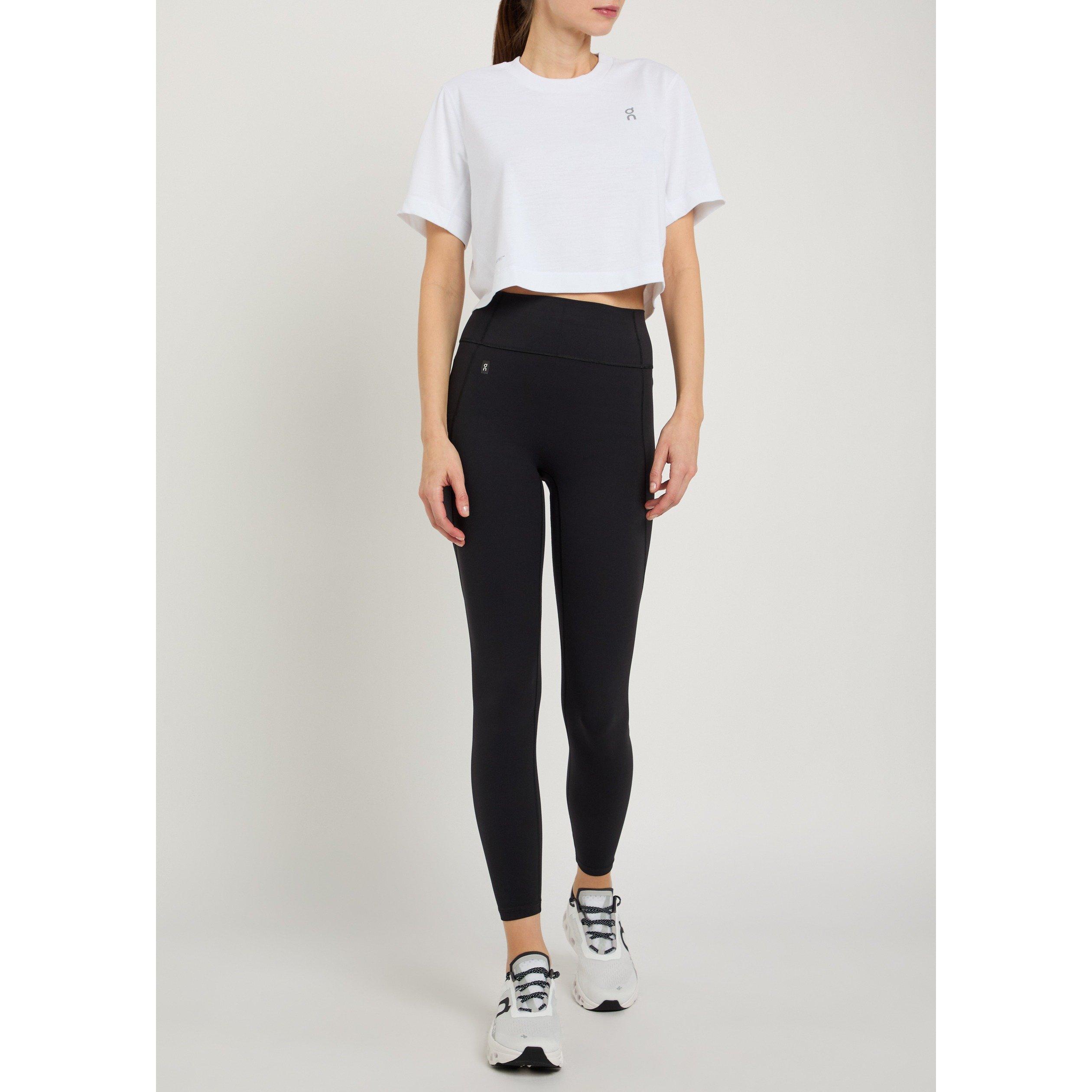 BLACK - On - Women's Studio Cropped High-Rise Performance Tights - 5