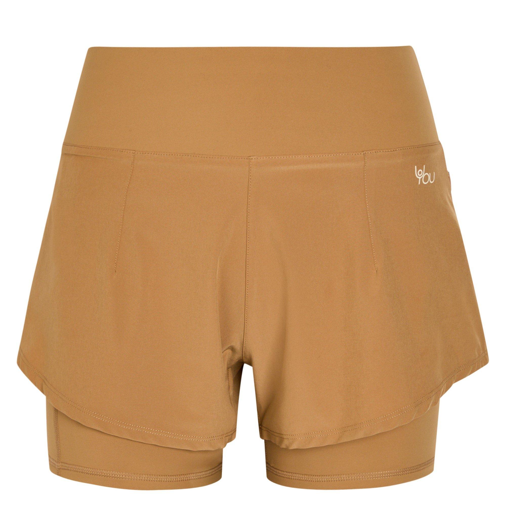 LIGHT BROWN - Now You Live - ASHBY 2-IN-1 SHORT