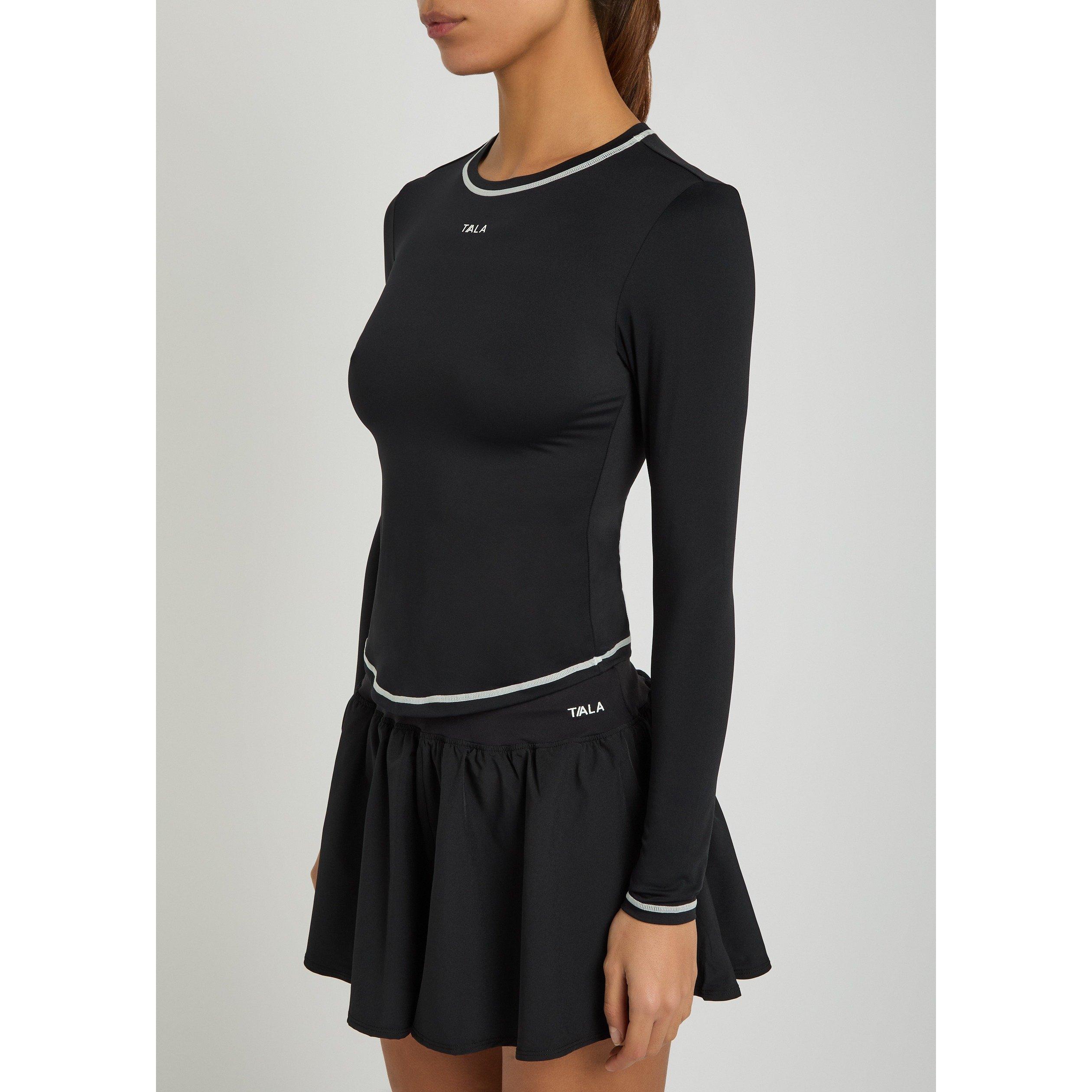 BLACK - TALA - Women's Long-Sleeve Crew-Neck Slim-Fit Performance T-Shirt - 2