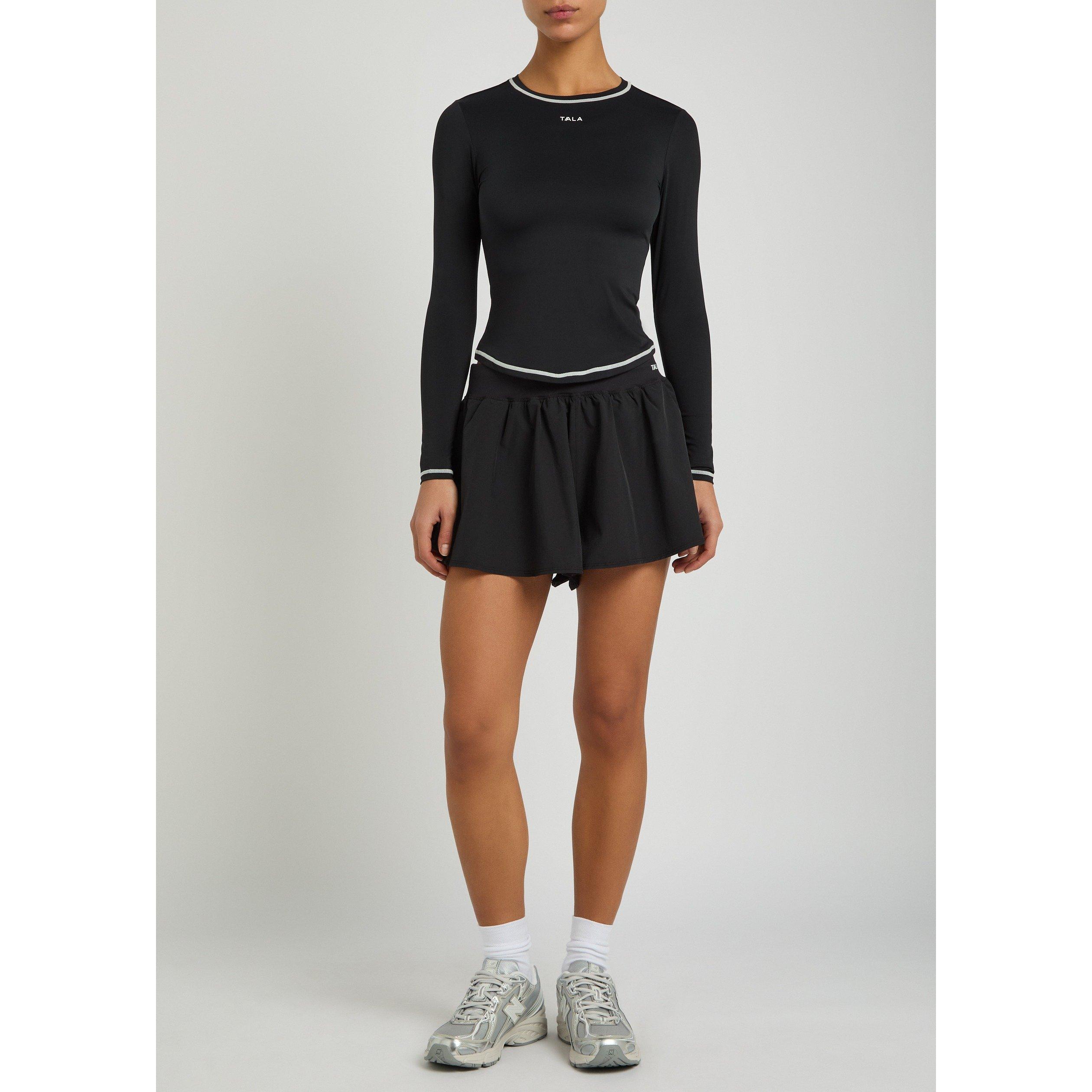 BLACK - TALA - Women's Long-Sleeve Crew-Neck Slim-Fit Performance T-Shirt - 5