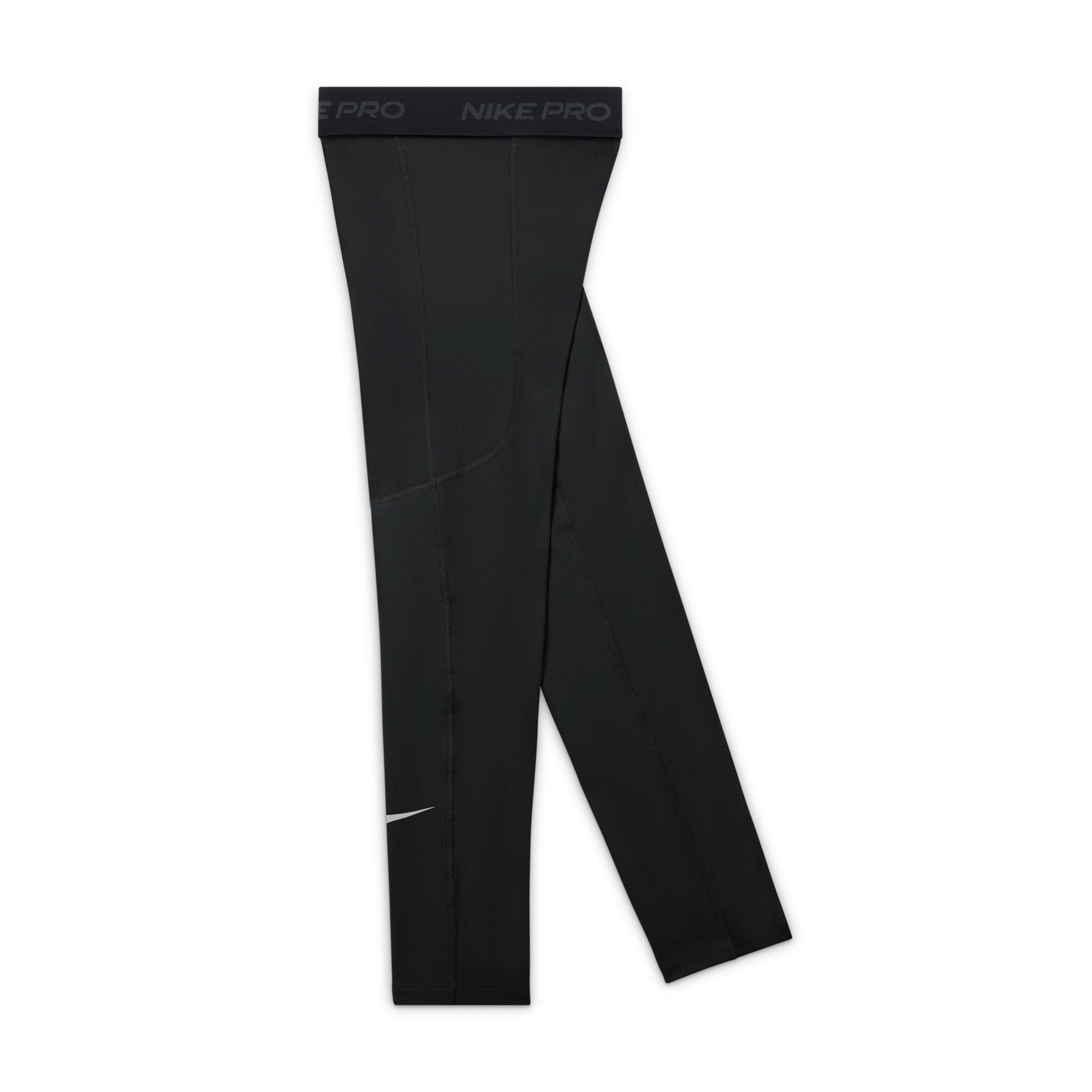 BLACK/BLACK/WHI - Nike - Pro Dri-FIT Big Kids' (Boys') Tights - 9