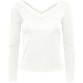 Pieces Long Sleeve Neck Top