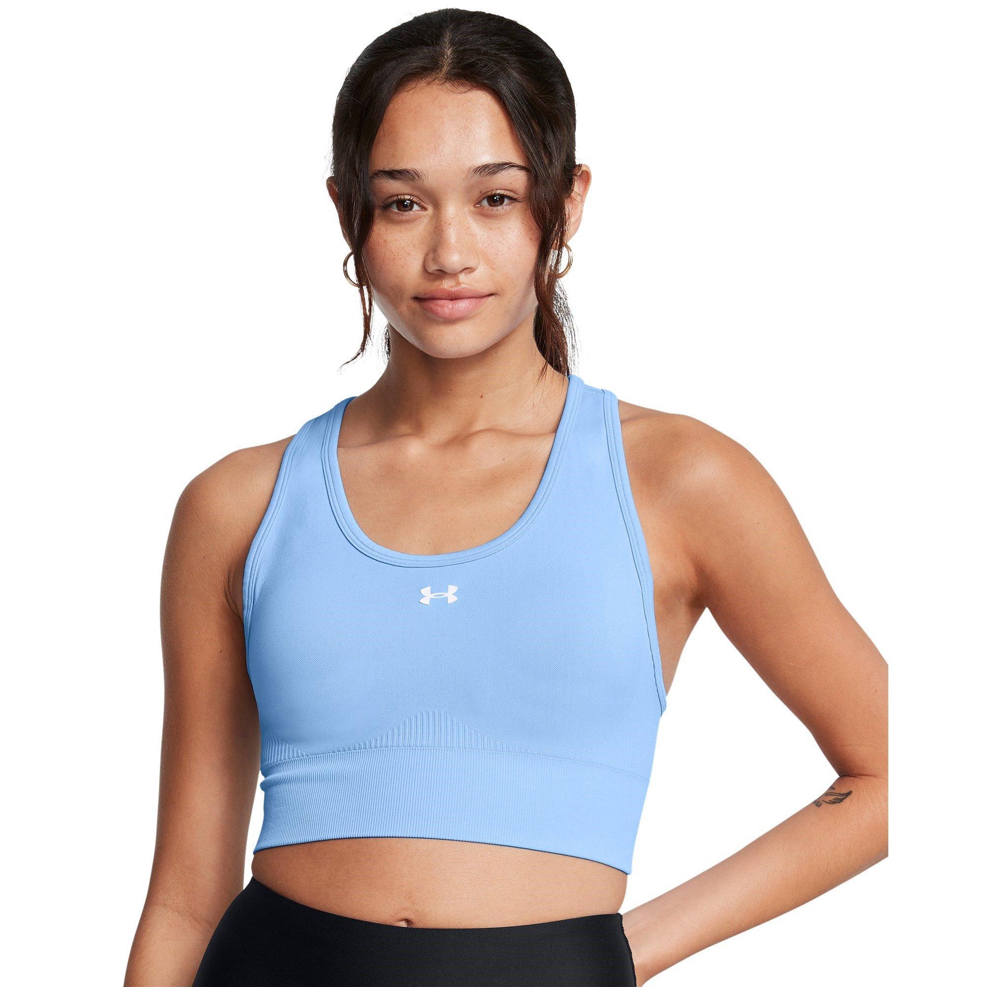 Blue - Under Armour - Vanish Seamless Medium Impact Sports Bra - 5