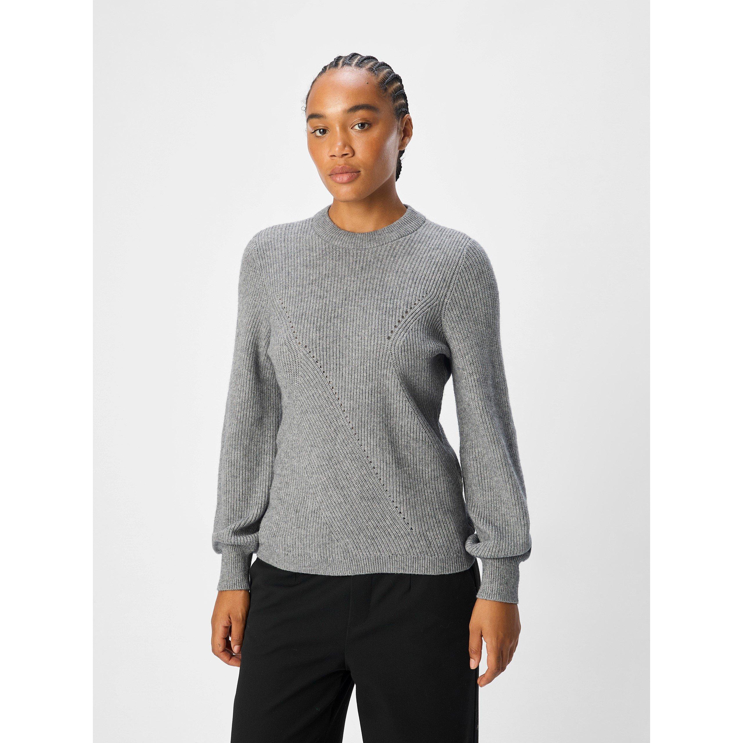 Object Women's Ditte Crew Neck Jumper - Medium Grey - 16 (XL)