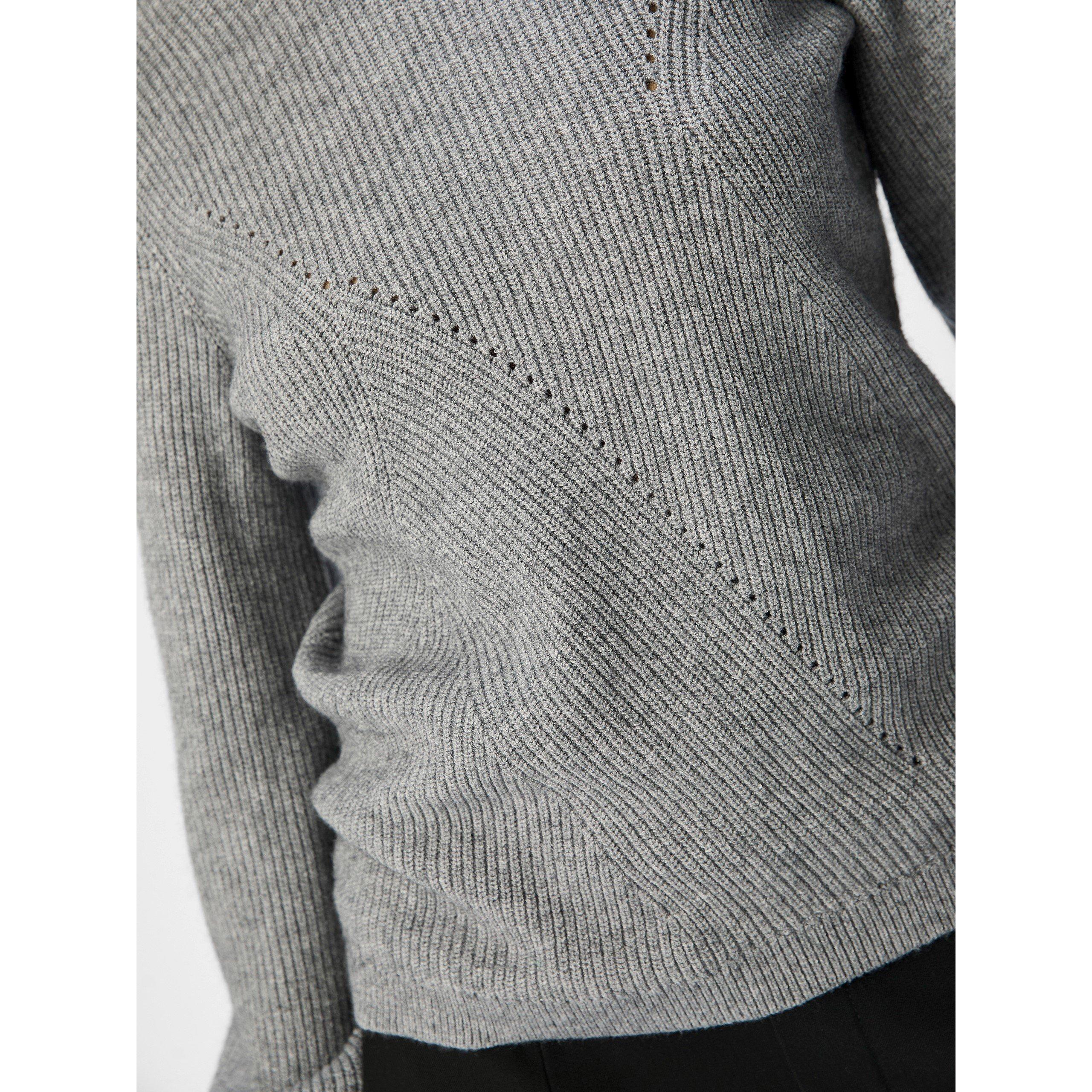 Srednje siva - Object - Women's Ditte Crew Neck Jumper - 3